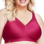 Glamorise Women's MagicLift Seamless Wirefree #1006 Sports Bra, Ruby Red, 42D UK