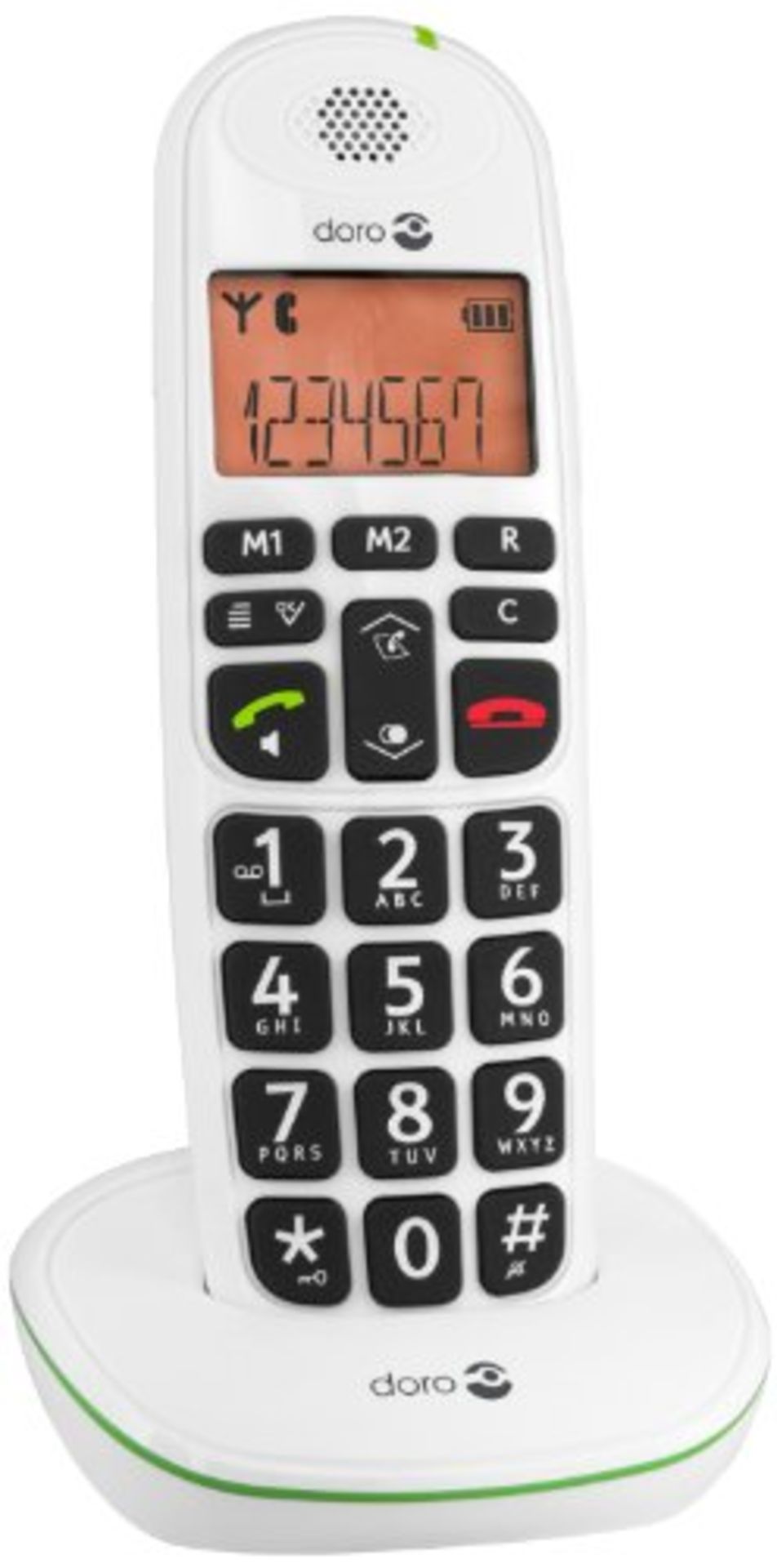 Doro Phone EASY 100W Cordless Phone (Hands Free Functionality, Low Radiation, Elderly