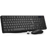 Wireless Keyboard and Mouse Set,VicTsing Stylish Full-Size Keyboard & Quiet Mouse Comb
