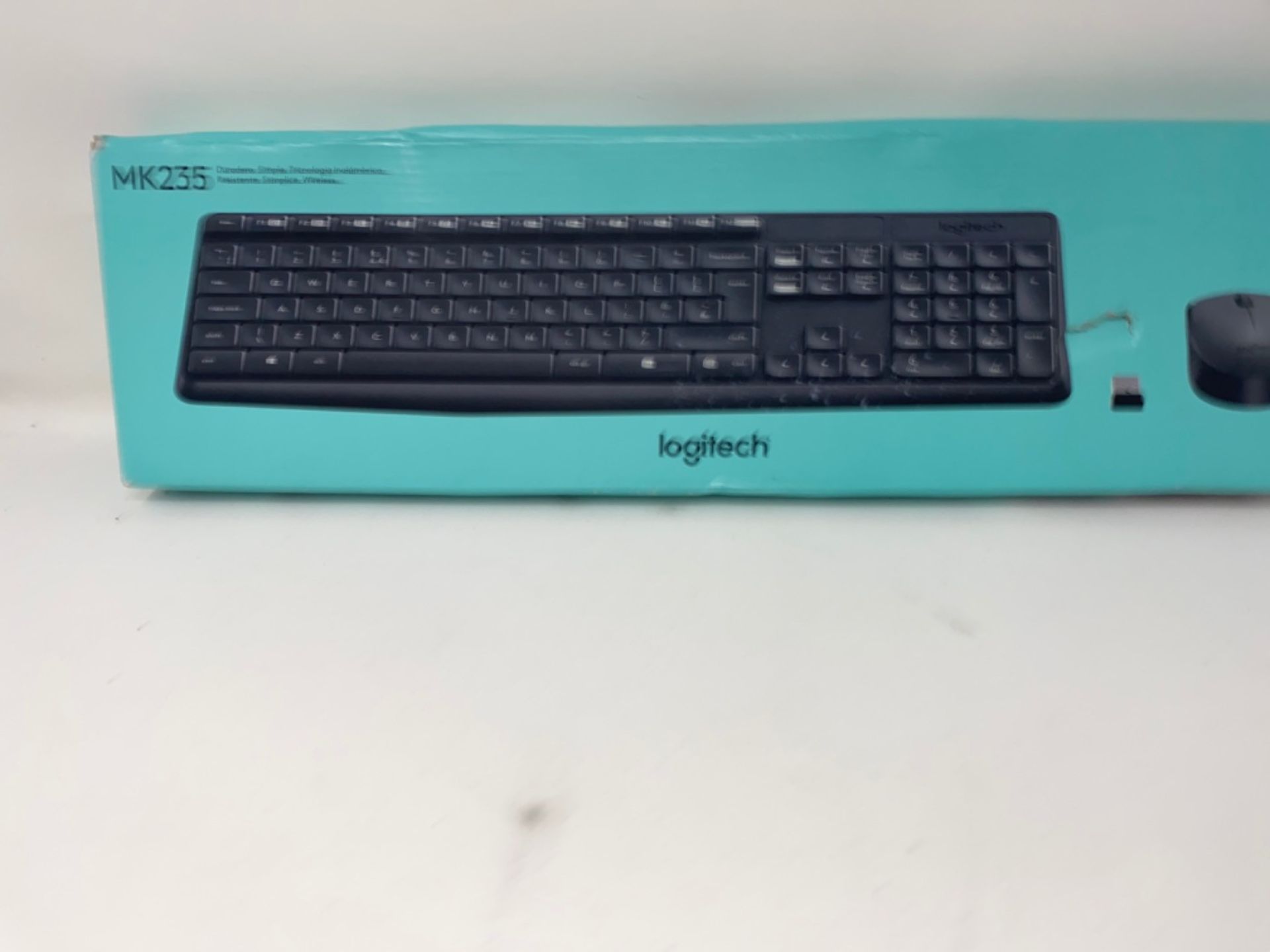 Logitech MK235 Wireless Keyboard and Mouse Combo for Windows, QWERTY Italian Layout - - Bild 2 aus 3