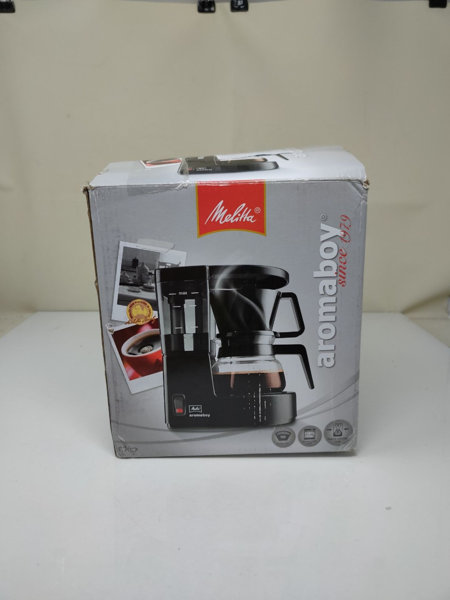 Melitta, filter coffee machine, Aromaboy, 2 cup glass jug, filter insert, white, 10150 - Image 2 of 3