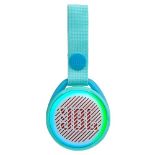 JBL JR Pop mini boombox for kids in turquoise - trendy, waterproof Bluetooth speaker w