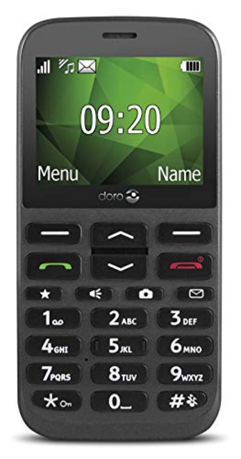 Doro 1370 GSM mobile phone with camera (3 MP, HAC, Bluetooth), anthracite