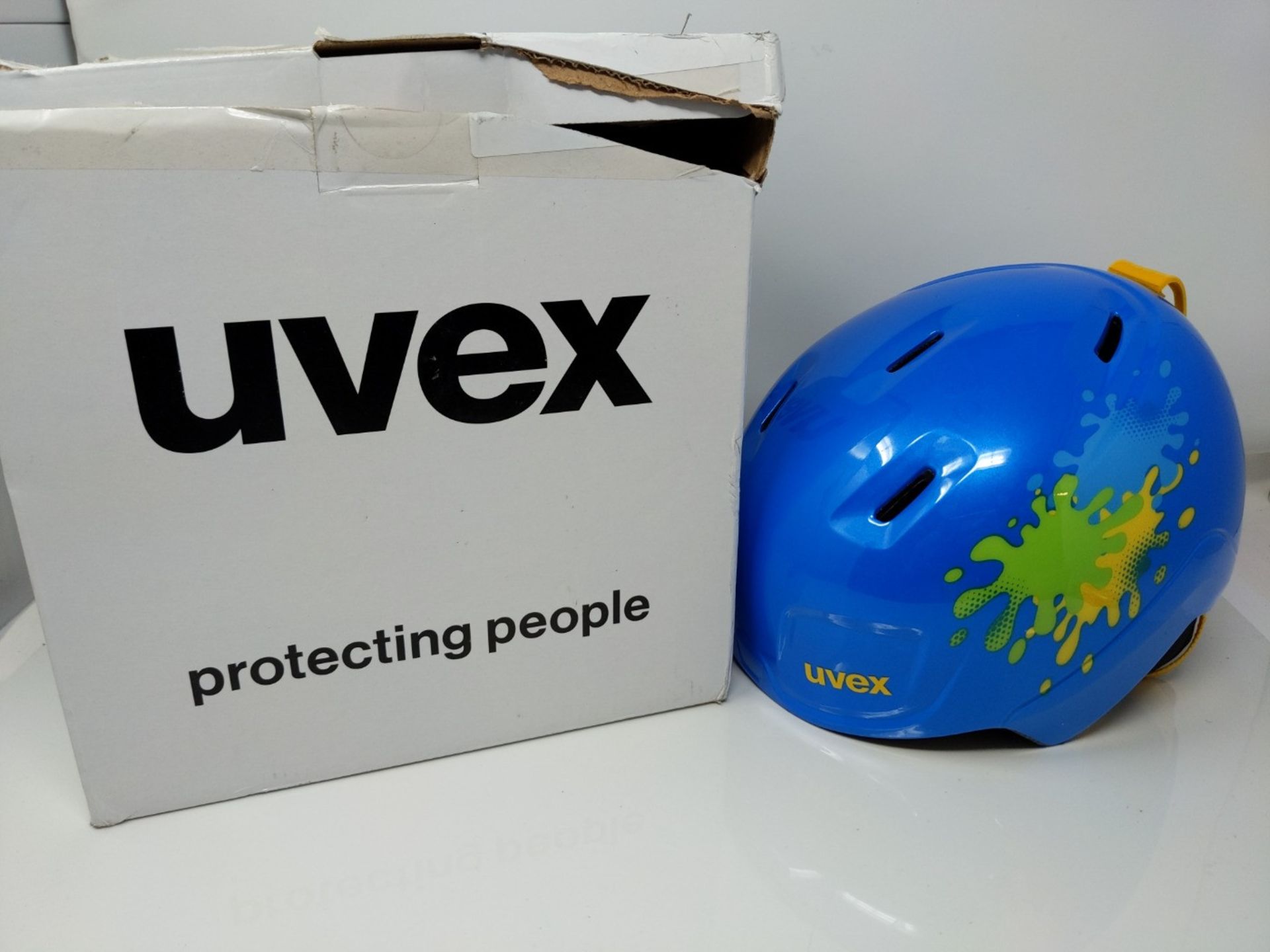 RRP £57.00 uvex Unisex Youth, heyya ski helmet, blue splash, 51-55 cm - Image 2 of 2