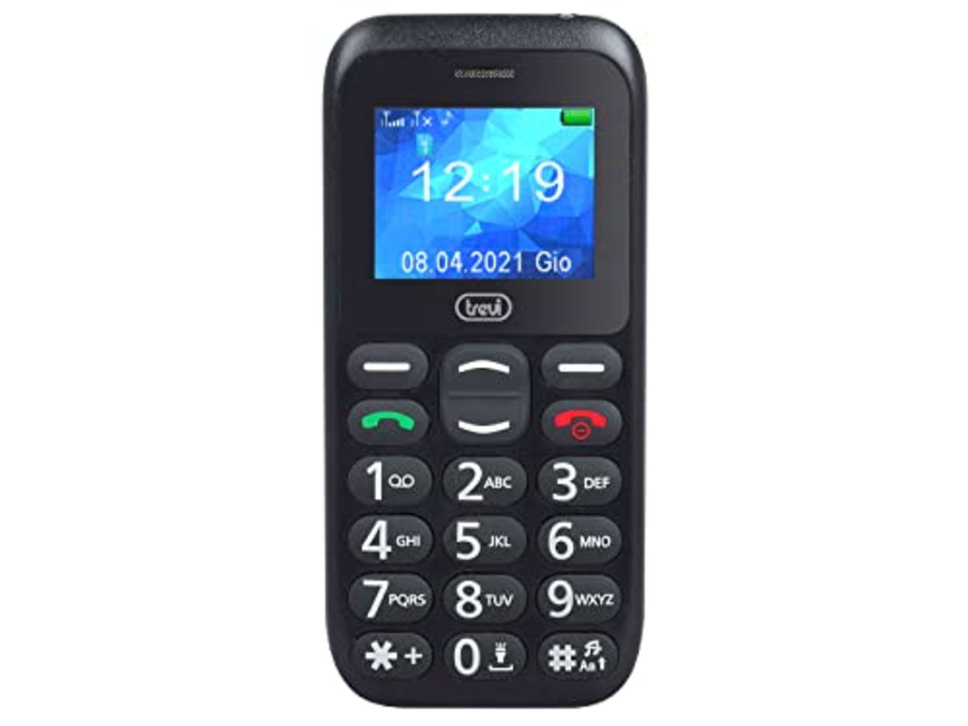 TREVI - CELLULAR PHONE FOR SINGLE BUTTONS WITH TREVI SECURITY BUTTONS 10 BLACK