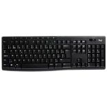 Logitech K270 Wireless Keyboard for Windows, AZERTY Belgian Layout - Black