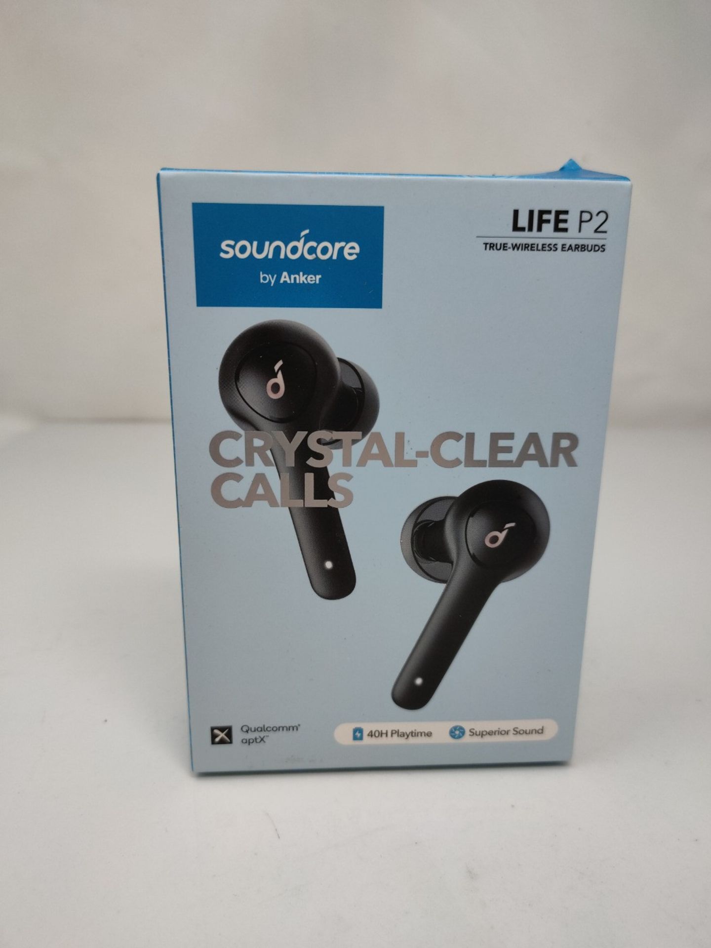 RRP £110.00 Soundcore Life P2 Bluetooth headphones, wireless earbuds CVC 8.0 noise isolation, crys - Image 2 of 3