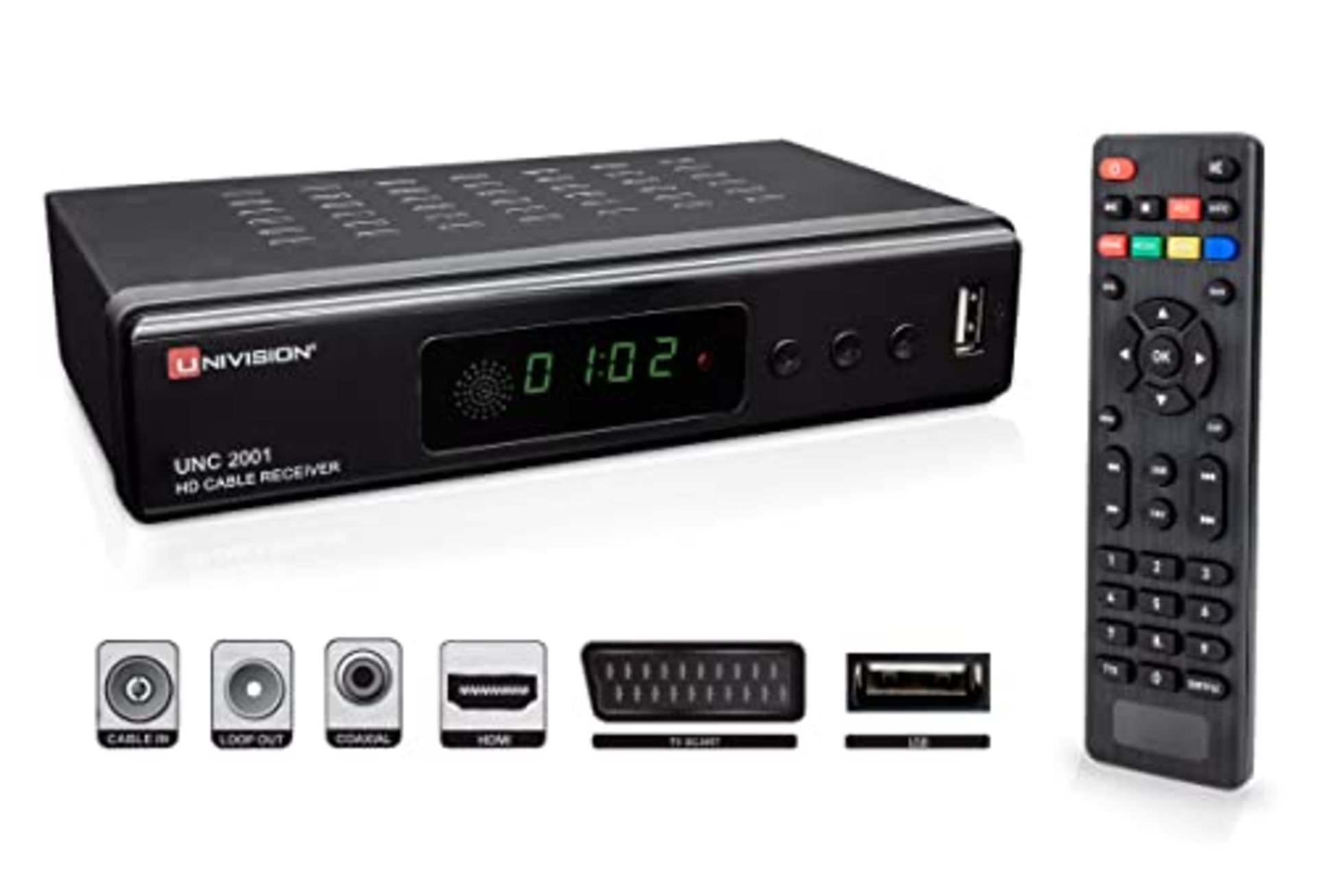 Full UNC2001 HD digitaler Kabel Receiver DVB-C / C2 für alle Kabel-Anbieter mit HDMI