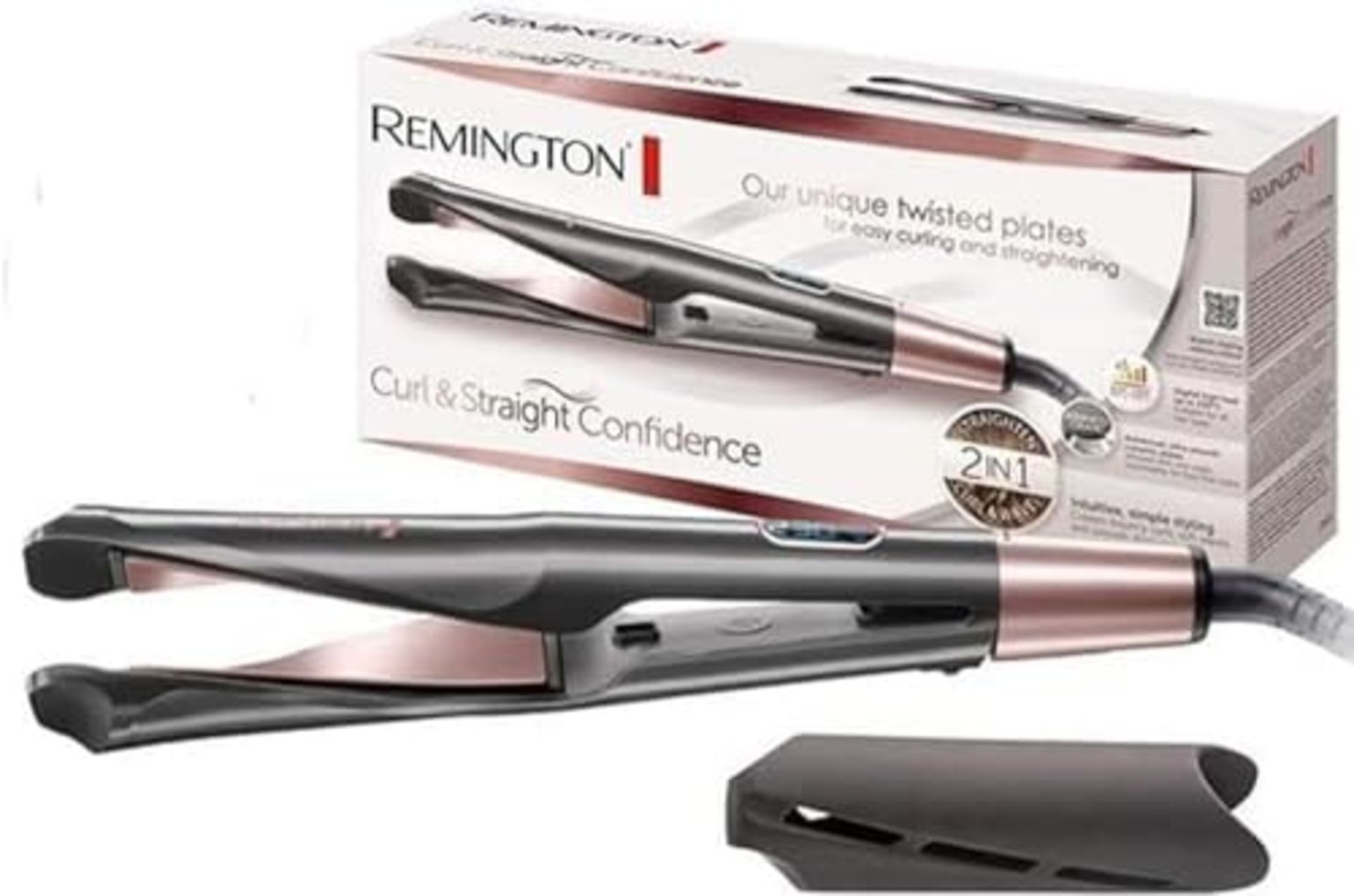 RRP £57.00 Remington Straightener & Curling Wand - Curl&Straight Confidence 2in1 Multistyler [Upg