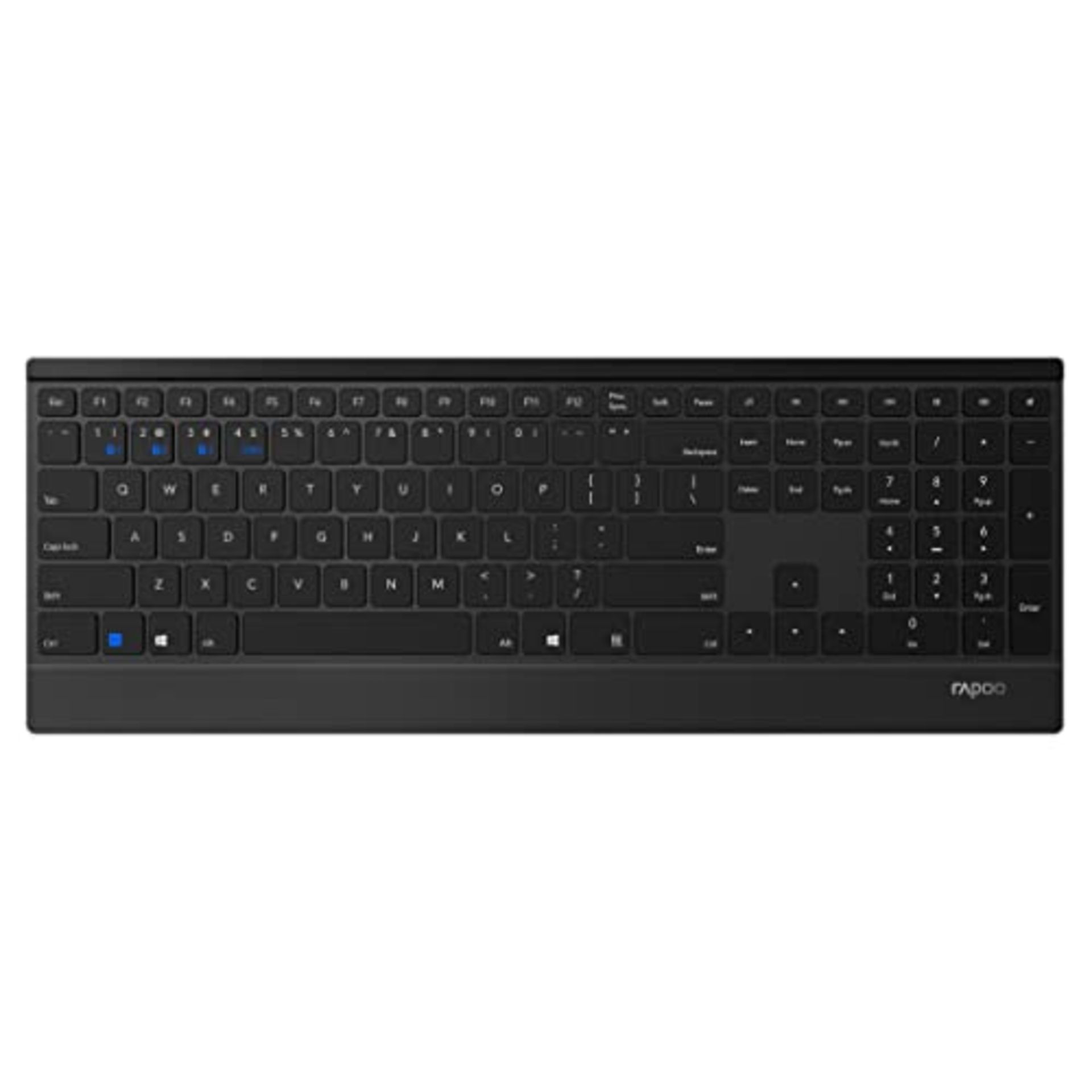 Rapoo E9500M wireless keyboard, Bluetooth and wireless (2.4 GHz) via USB, connect mult