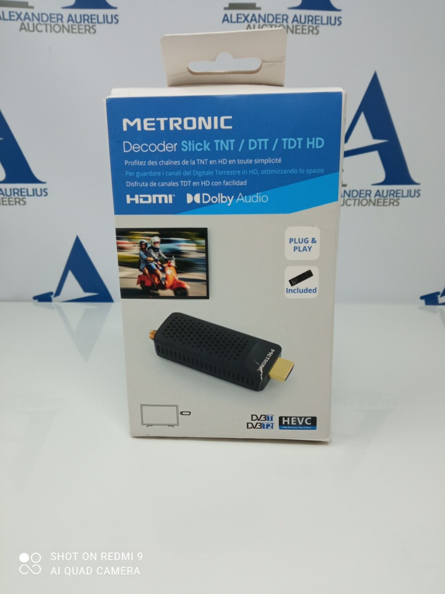 Metronic 441625 Decoder Sintonizzatore Ricevitore TDT DVB-T Compatibile DVB-T2 Dongle - Image 2 of 3