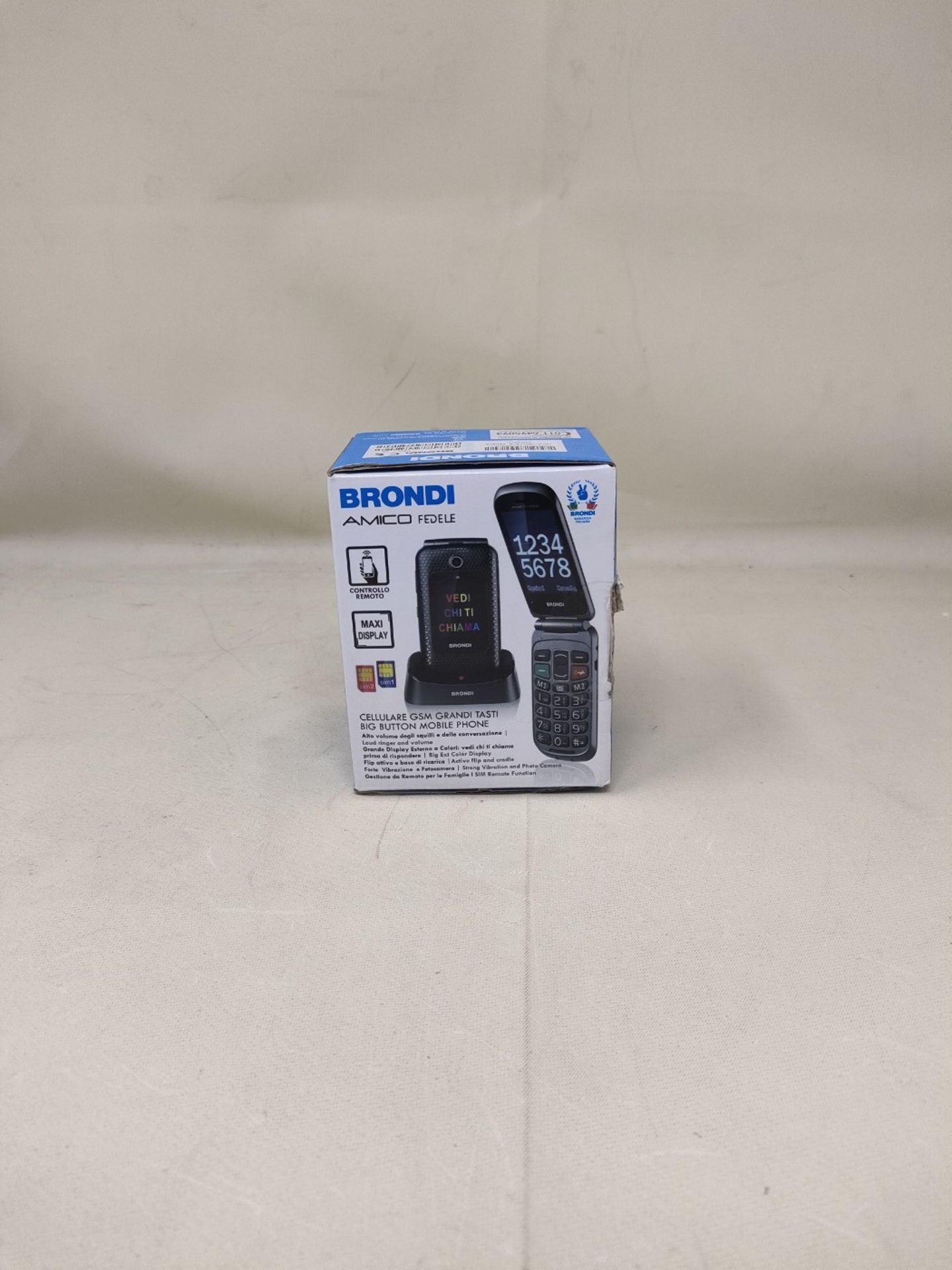 RRP £65.00 Brondi Amico Fedele, GSM mobile phone for the elderly with large buttons, SOS button a - Image 2 of 3