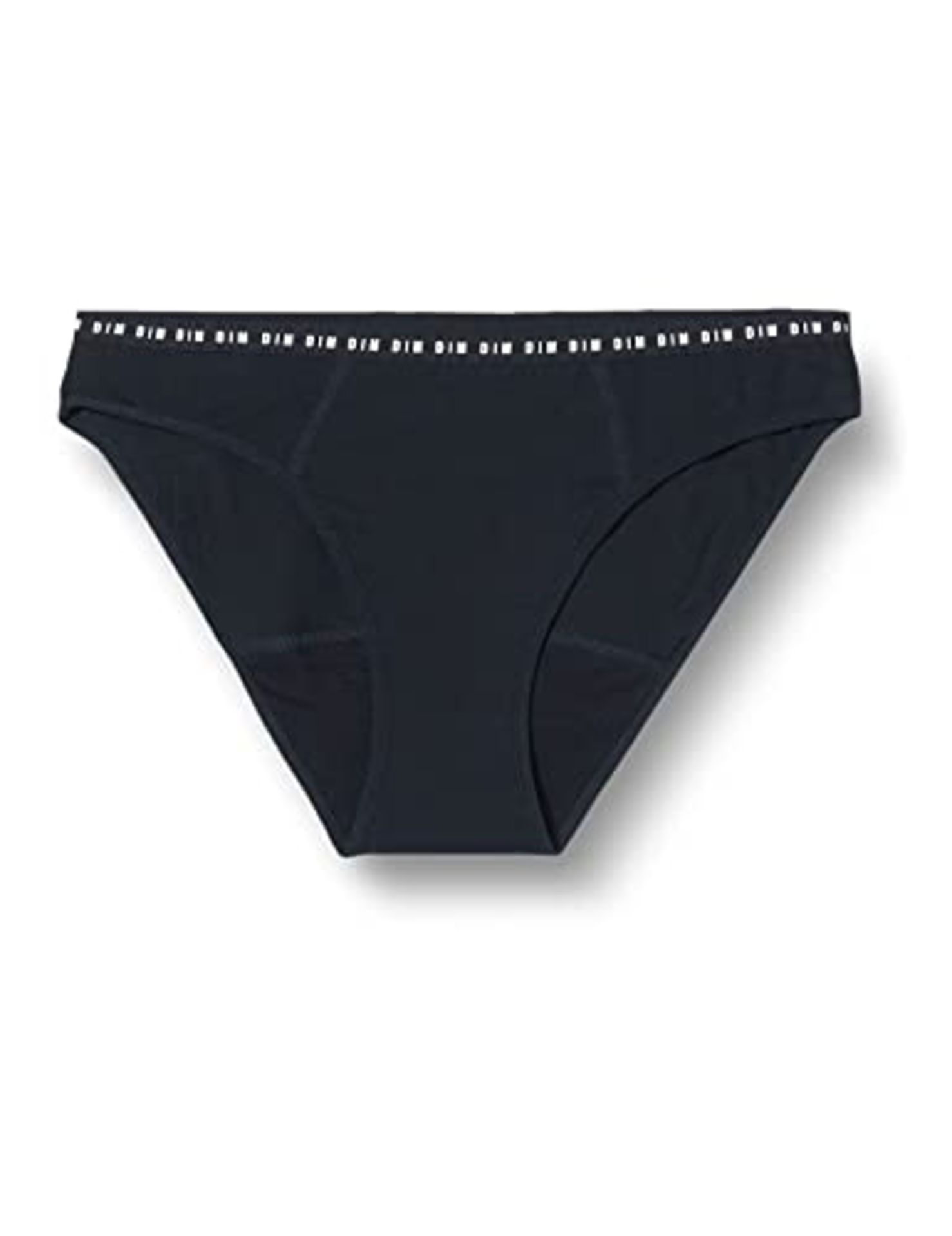 Dim Women's Shorty Menstruel Flux Moyen Briefs, Noir, 48/50