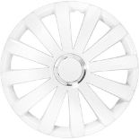 AutoStyle PP 5086W Jeu D'enjoliveurs Spyder, Blanc/Anneau Chromé, 16" Taille