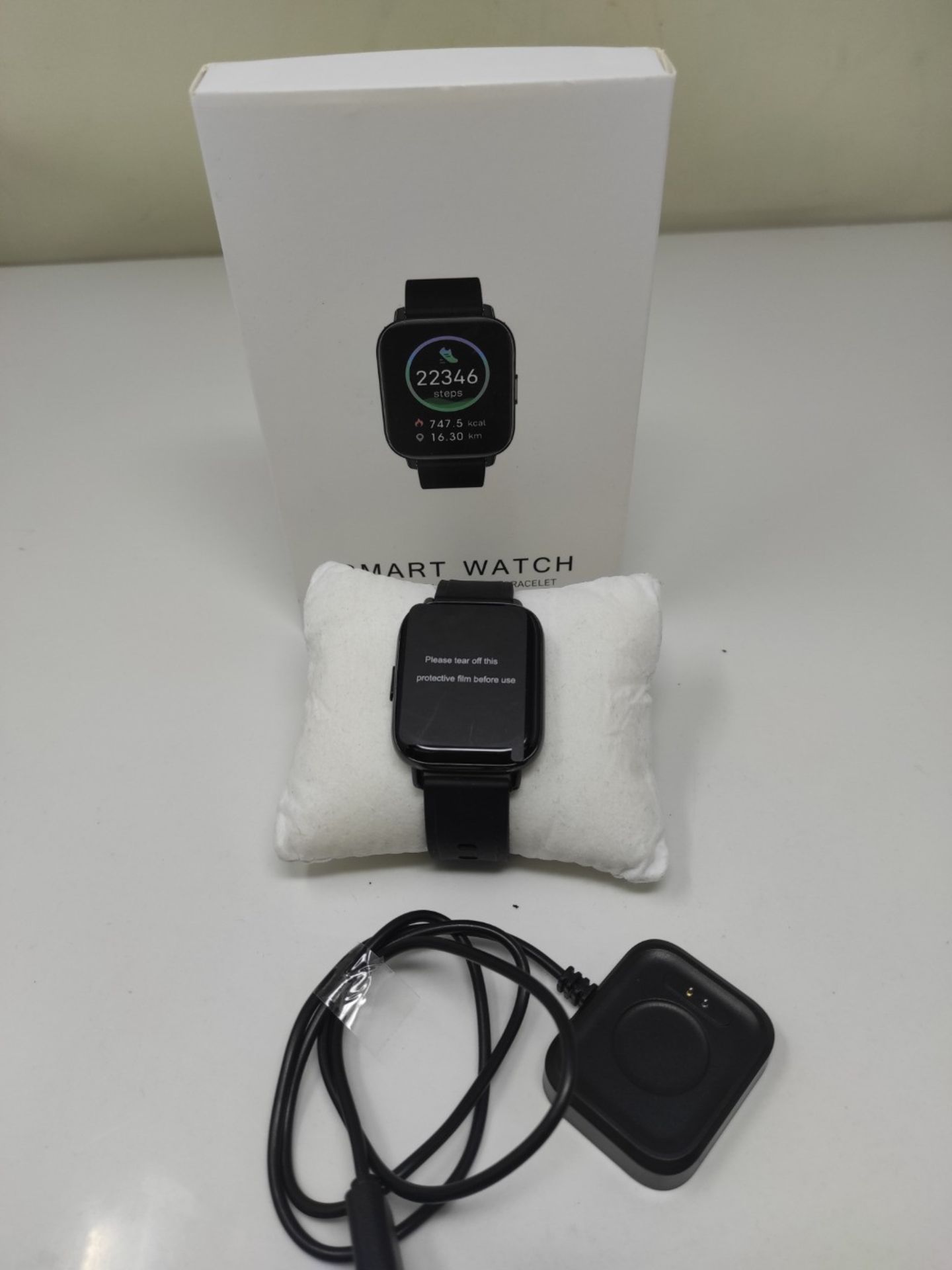 Smart Watch, 1.69 Inch Fitness Tracker, Activity Tracker with Sleep Heart Rate Monitor - Image 2 of 3