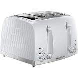 Russell Hobbs 26070 4 Slice Toaster - Contemporary Honeycomb Design with Extra Wide Sl