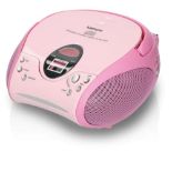 Lenco SCD-24 stereo FM radio with CD player and telescopic antenna pink
