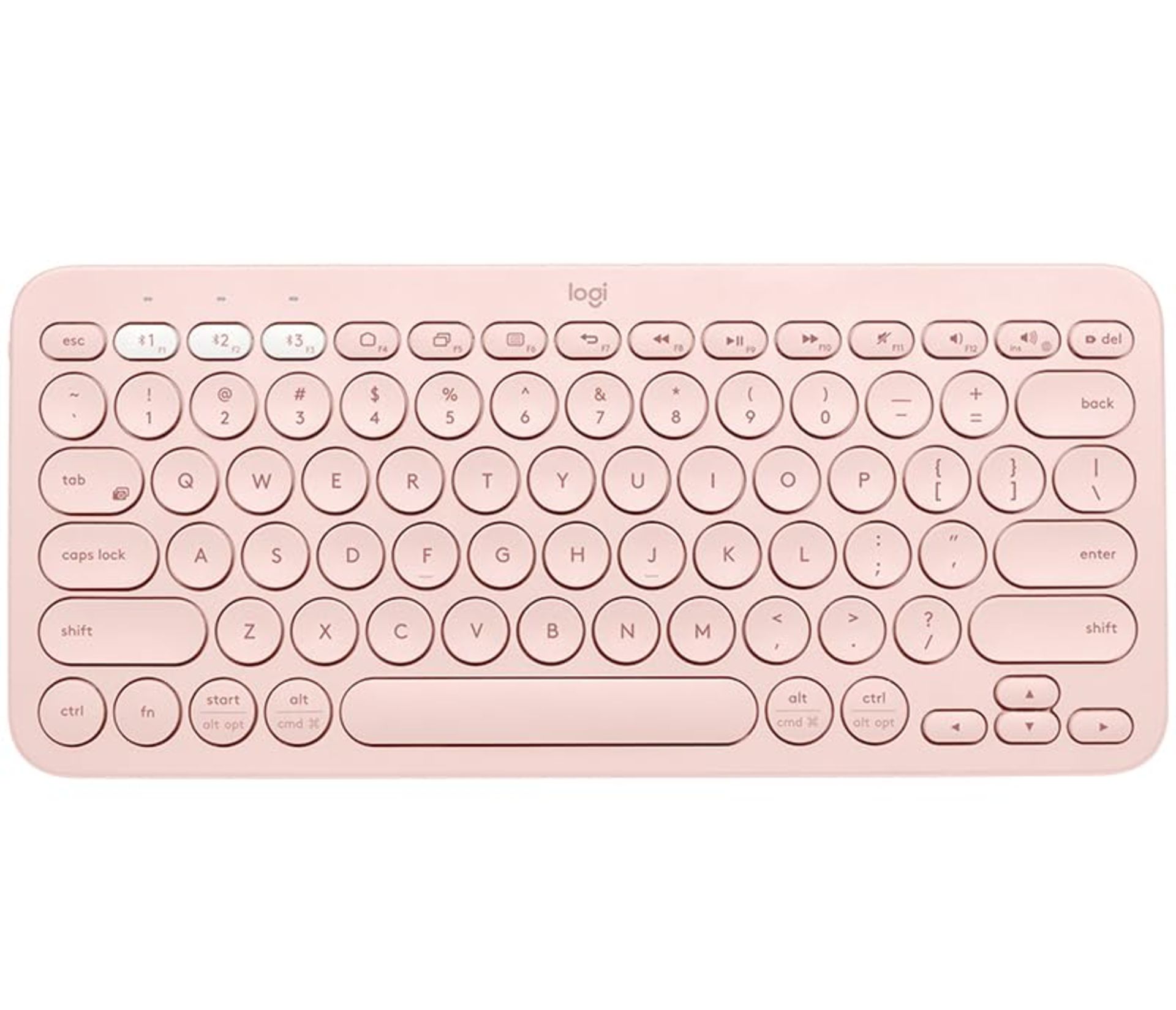 Logitech K380 Multi-Device Bluetooth Keyboard, QWERTZ German Layout - Pink