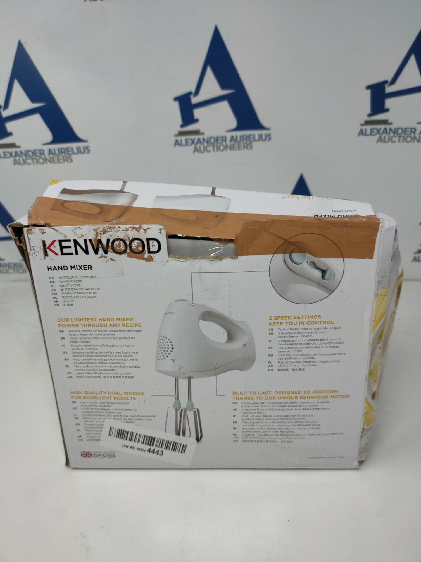 [INCOMPLETE] Kenwood Hand Mixer,Electric Whisk, 5 Speeds, Stainless Steel Kneaders and - Bild 2 aus 3