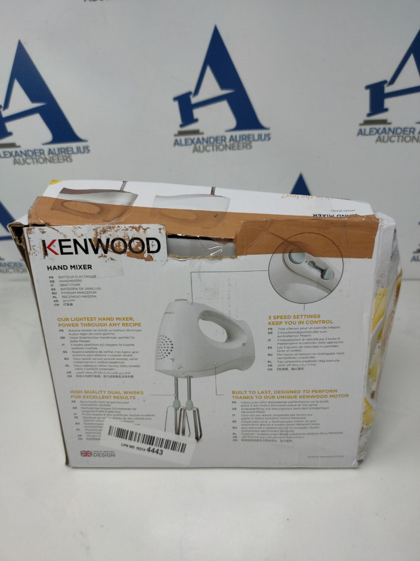 [INCOMPLETE] Kenwood Hand Mixer,Electric Whisk, 5 Speeds, Stainless Steel Kneaders and - Image 2 of 3