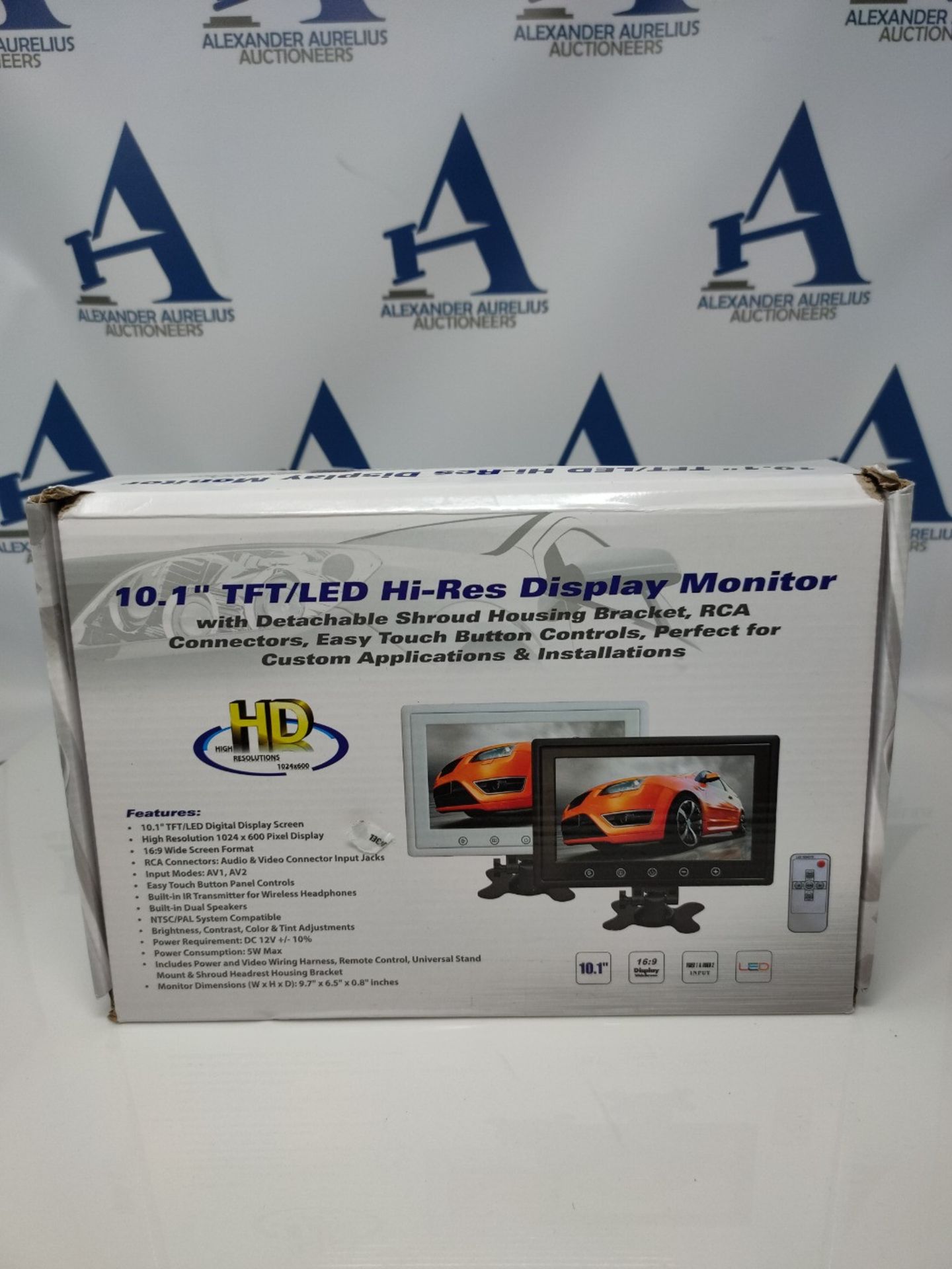 sales time LCD Monitor 10.1 Inch Car Touch Buttons 2 AV Inputs For Video Surveillance - Image 2 of 3