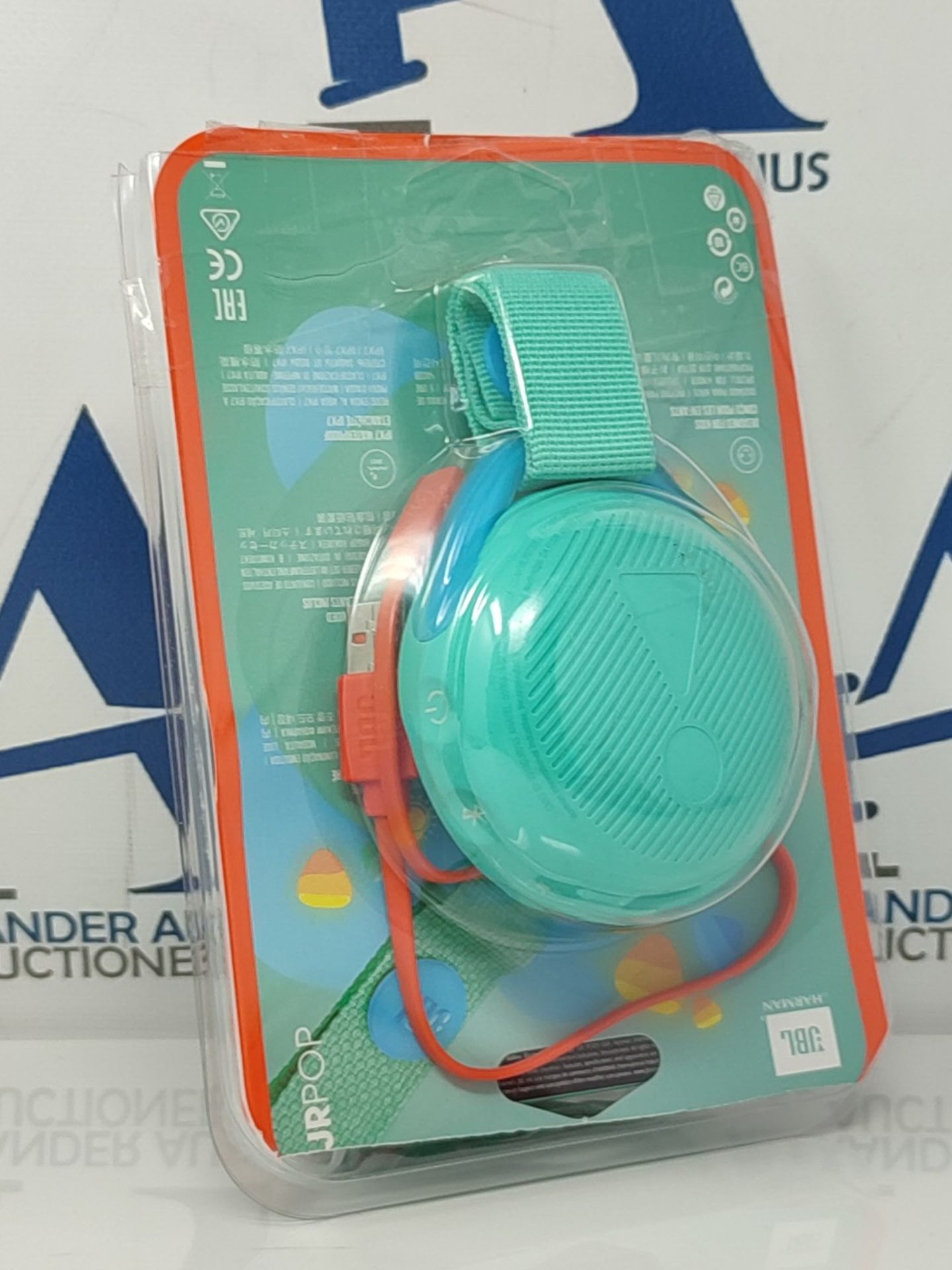 JBL JR Pop mini boombox for kids in turquoise - trendy, waterproof Bluetooth speaker w - Image 2 of 3