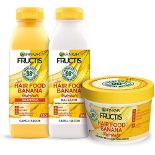 Garnier Fructis Hair Food Baa Nutriente, Kit con Shampoo, Balsamo e Maschera per Capel
