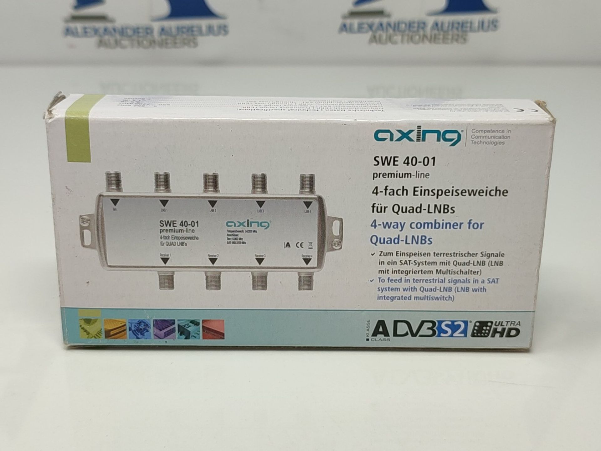 Axing SWE 40-01 SAT / terrestrial combiner 4-way for Quad LNB (DC pass to LNB) for inj - Image 2 of 3