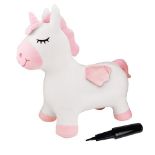 Lexibook- Licorne Sauteurse Gonflable-Pompe Manuelle Incluse, Plastique sécurisé et