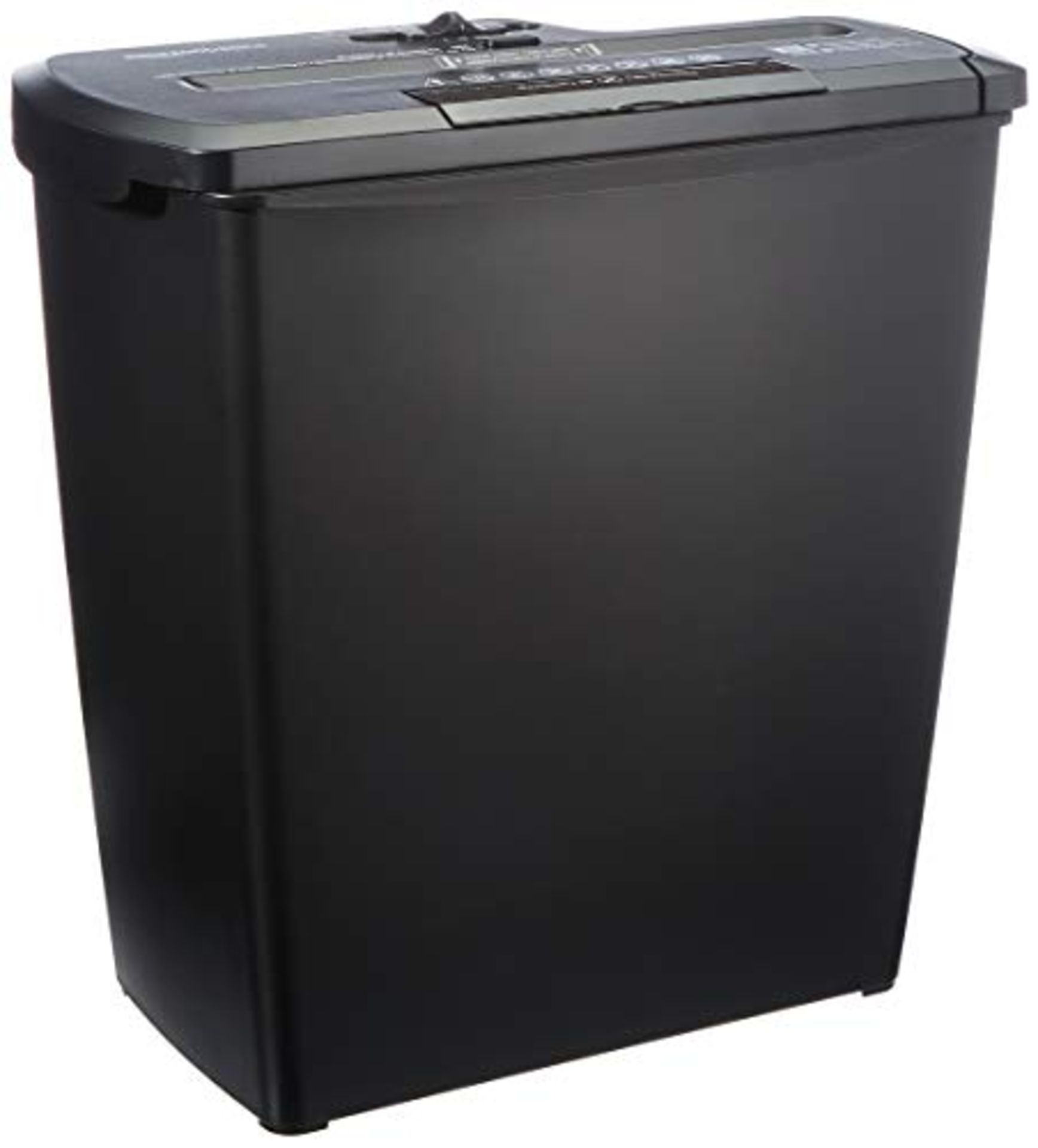 Amazon Basics 8 Sheet Strip-Cut Paper, Credit Card, CD & DVD Shredder with Bin for Bus