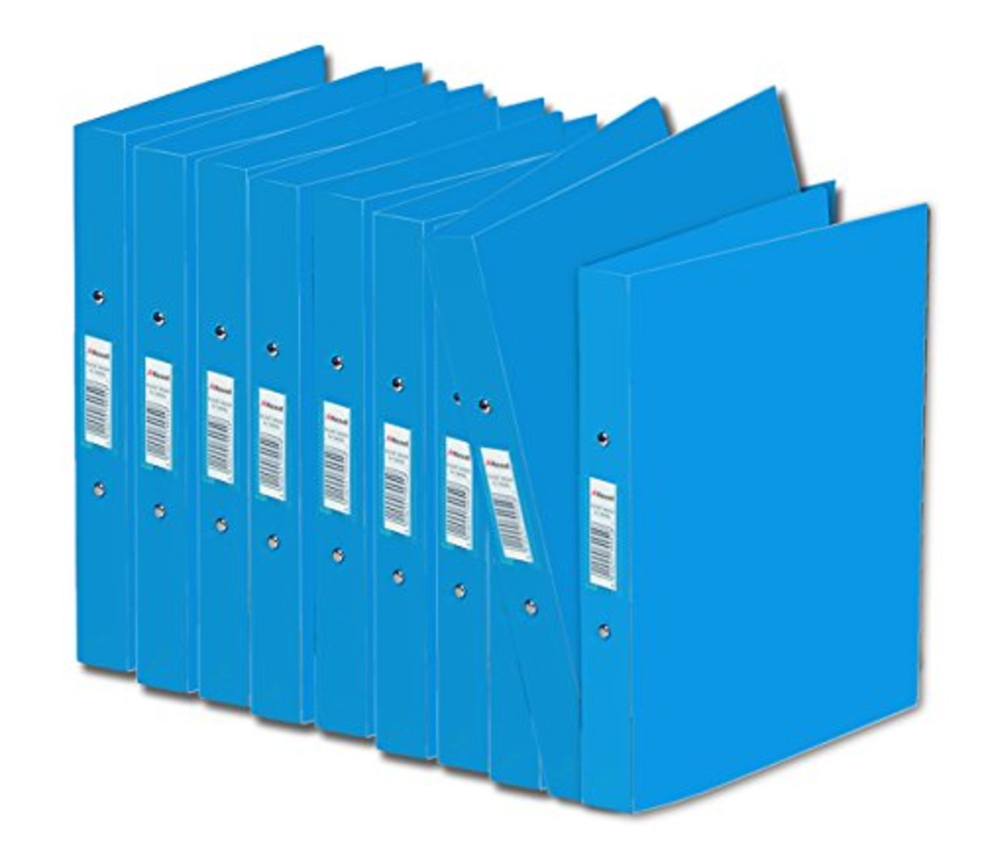 Rexel A5 Clear Ice 2 Ring Binders - Pack of 10, Blue