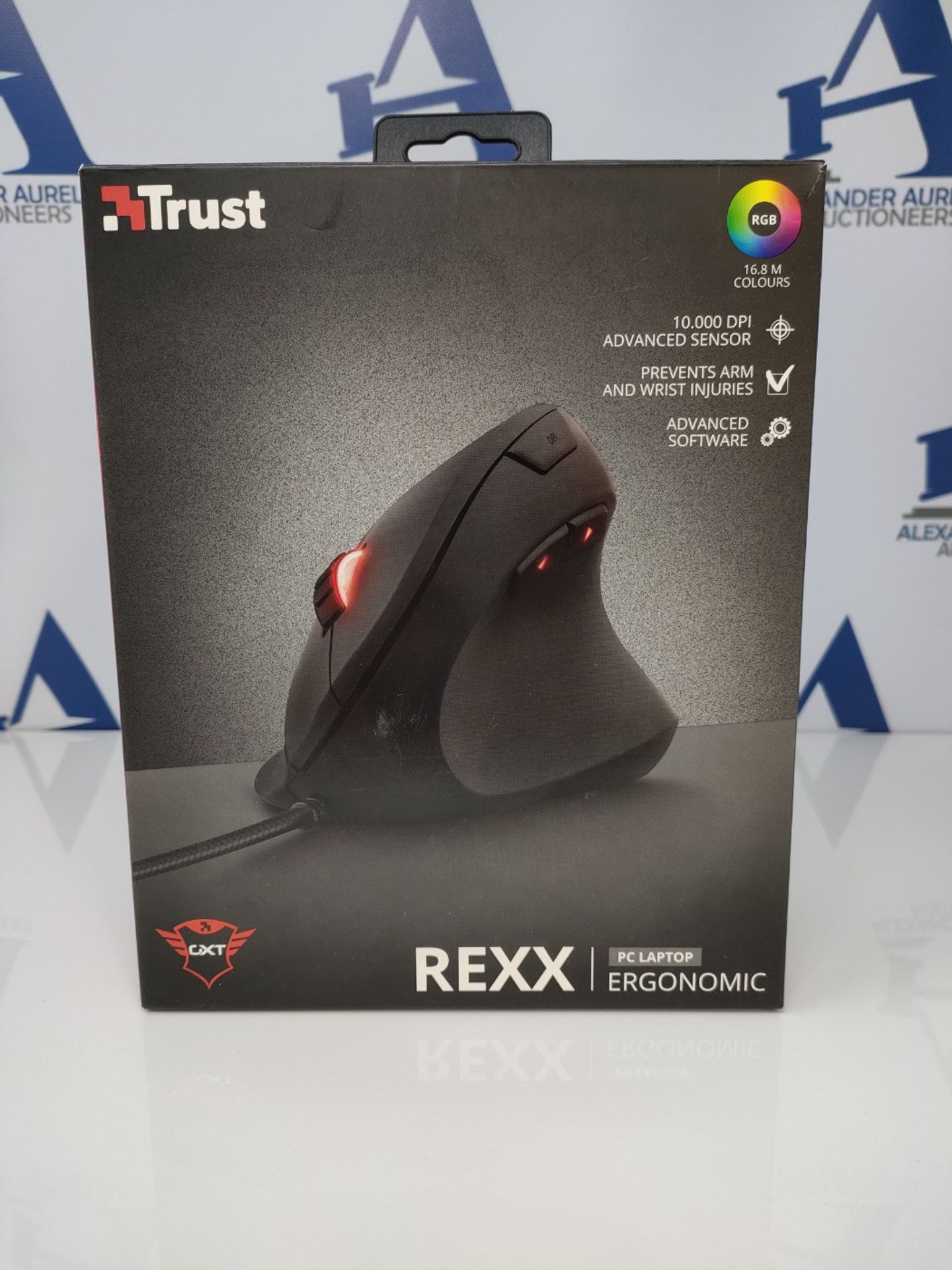 Trust Gaming GXT 144 Rexx Gaming Mouse, Vertical, Ergonomic 250 - 10,000 DPI, 6 Progra - Image 2 of 3