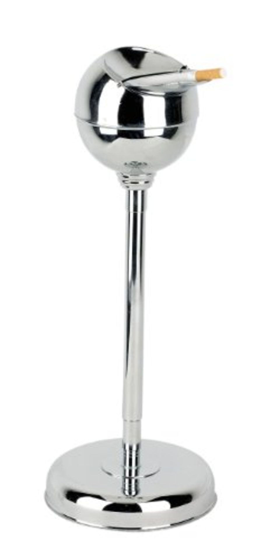 Kare 5171 Design Standascher Spheric, Silber-Chrom, mit schlieÃxbarer Klappe, Ablage