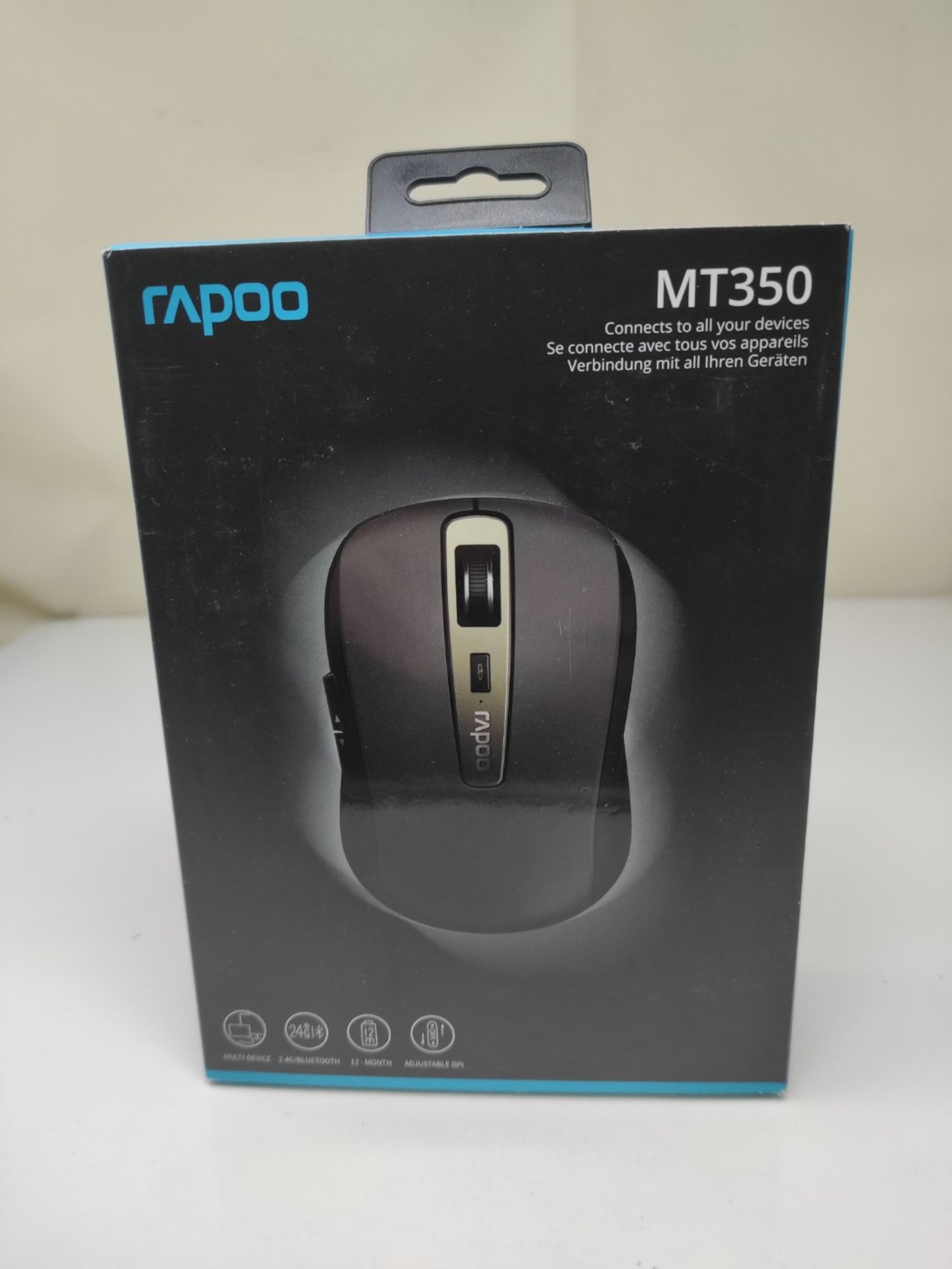 Rapoo MT350 Multi-mode Wireless Optical Mouse, Black - Bild 2 aus 3