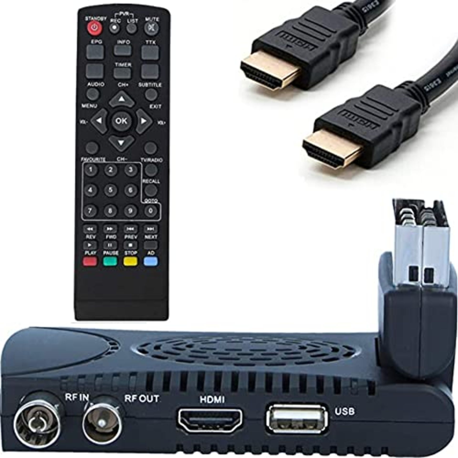 Decoder Digitale Terrestre DVB T2 / HD / Scart / HDMI / Ricevitore TV / PVR / H.264 HE