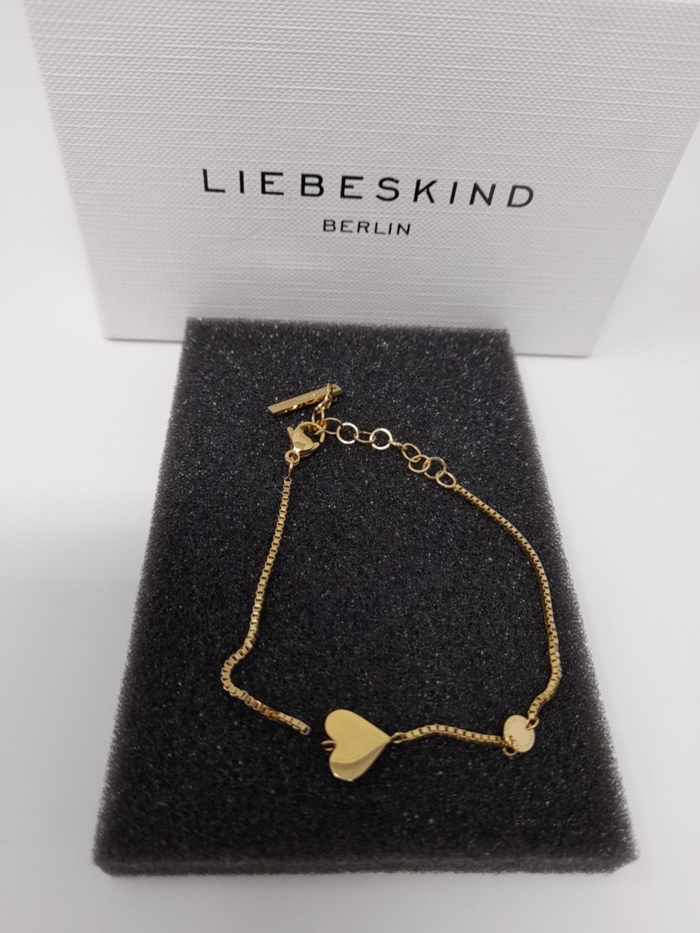 [CRACKED] Liebeskind LJ-0510-B-20 Damen Armband Herz Edelstahl Gold 20 cm - Image 3 of 3