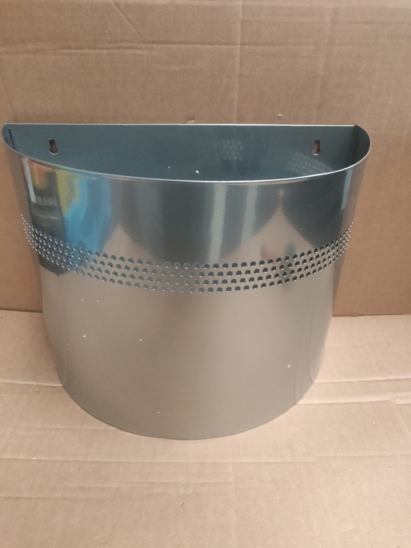 RRP £58.00 Durable 20L Waste Basket Semi-Circle 30mm Perforation - Silver - Image 2 of 2