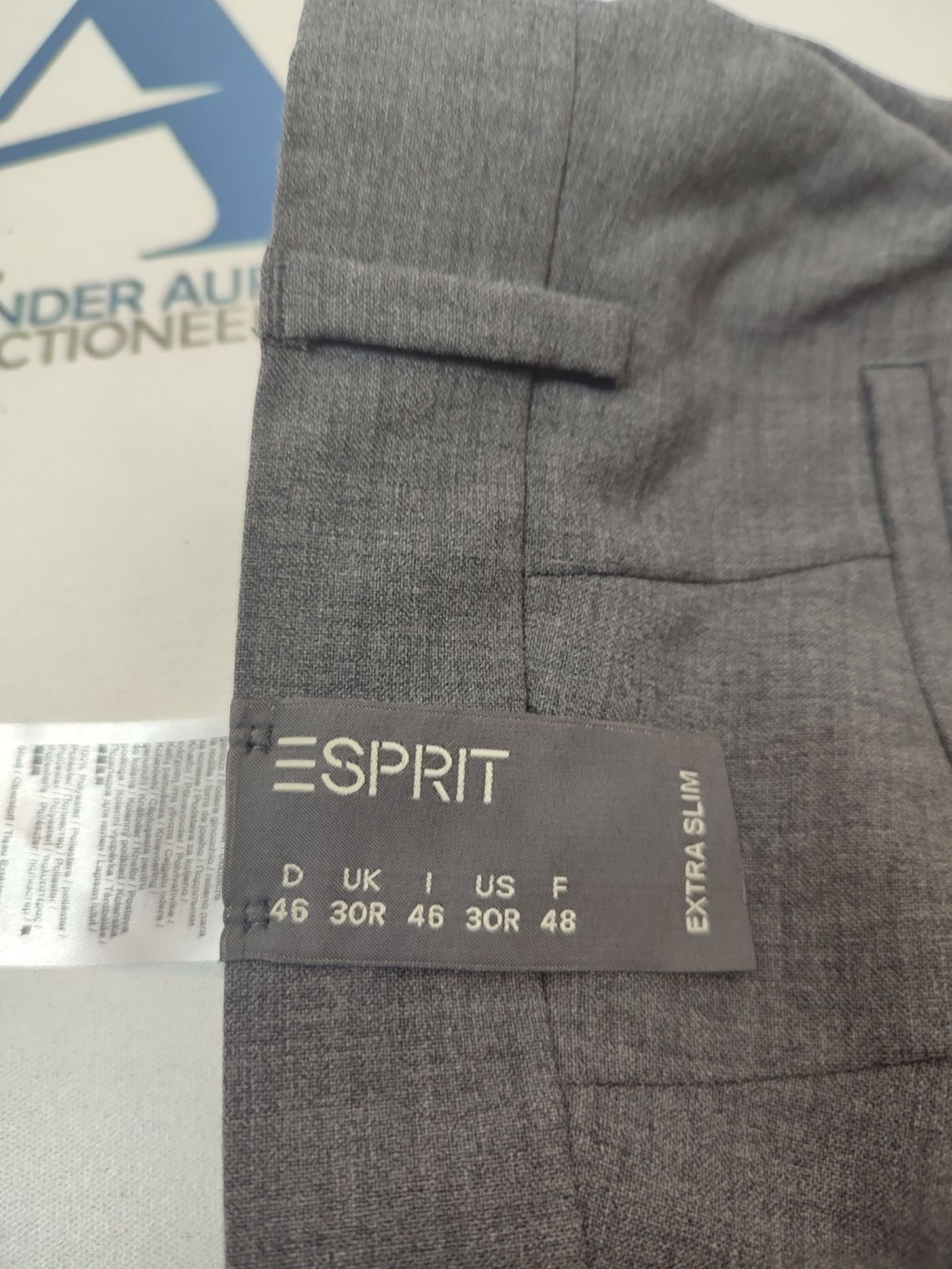 ESPRIT Men's Active Suit Trousers, Grey (Dark Grey), 46 - Image 3 of 3