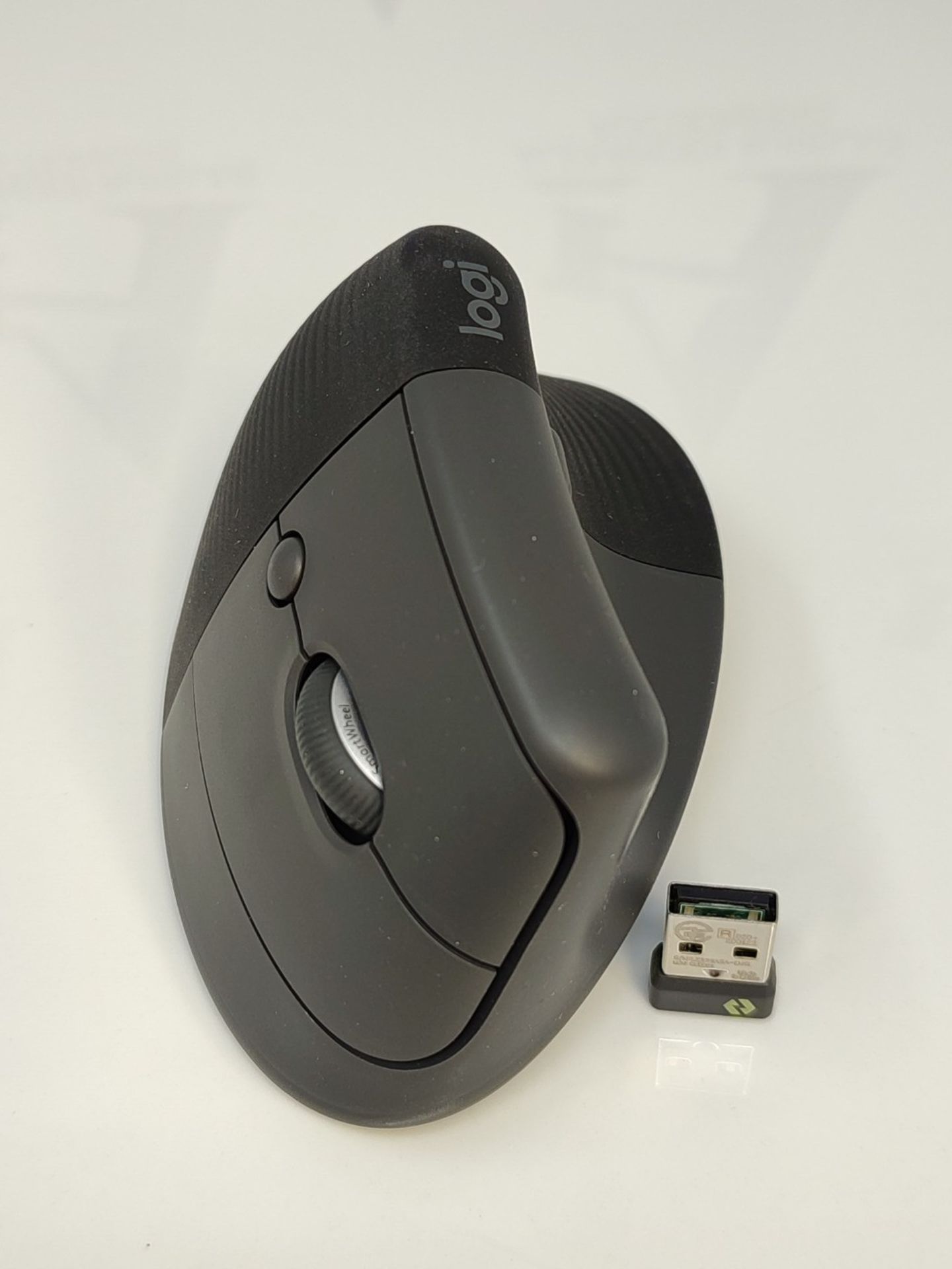RRP £57.00 Logitech Lift Vertical Ergonomic Mouse, Wireless, Bluetooth or Logi Bolt USB Receiver, - Image 3 of 3