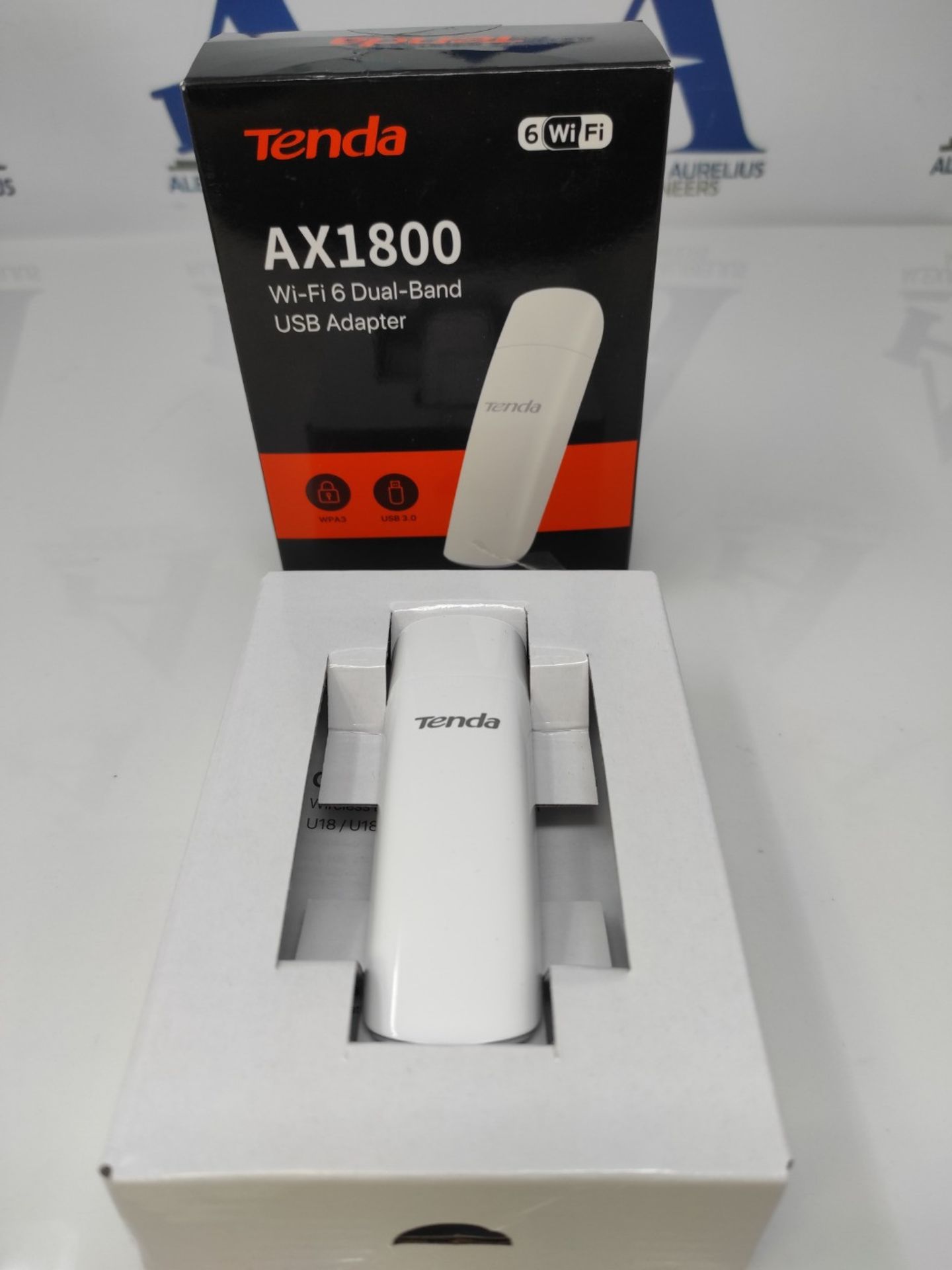 Tenda U18 AX1800 WiFi 6, USB 3.0 WiFi Adapter, Dual Band MU-MIMO 1800Mbps for PC/Deskt - Image 2 of 2