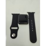 RRP £173.00 Apple Watch Series 3 42mm (GPS) - Aluminum Case Space Gray Gray Sport Band (Refurbishe