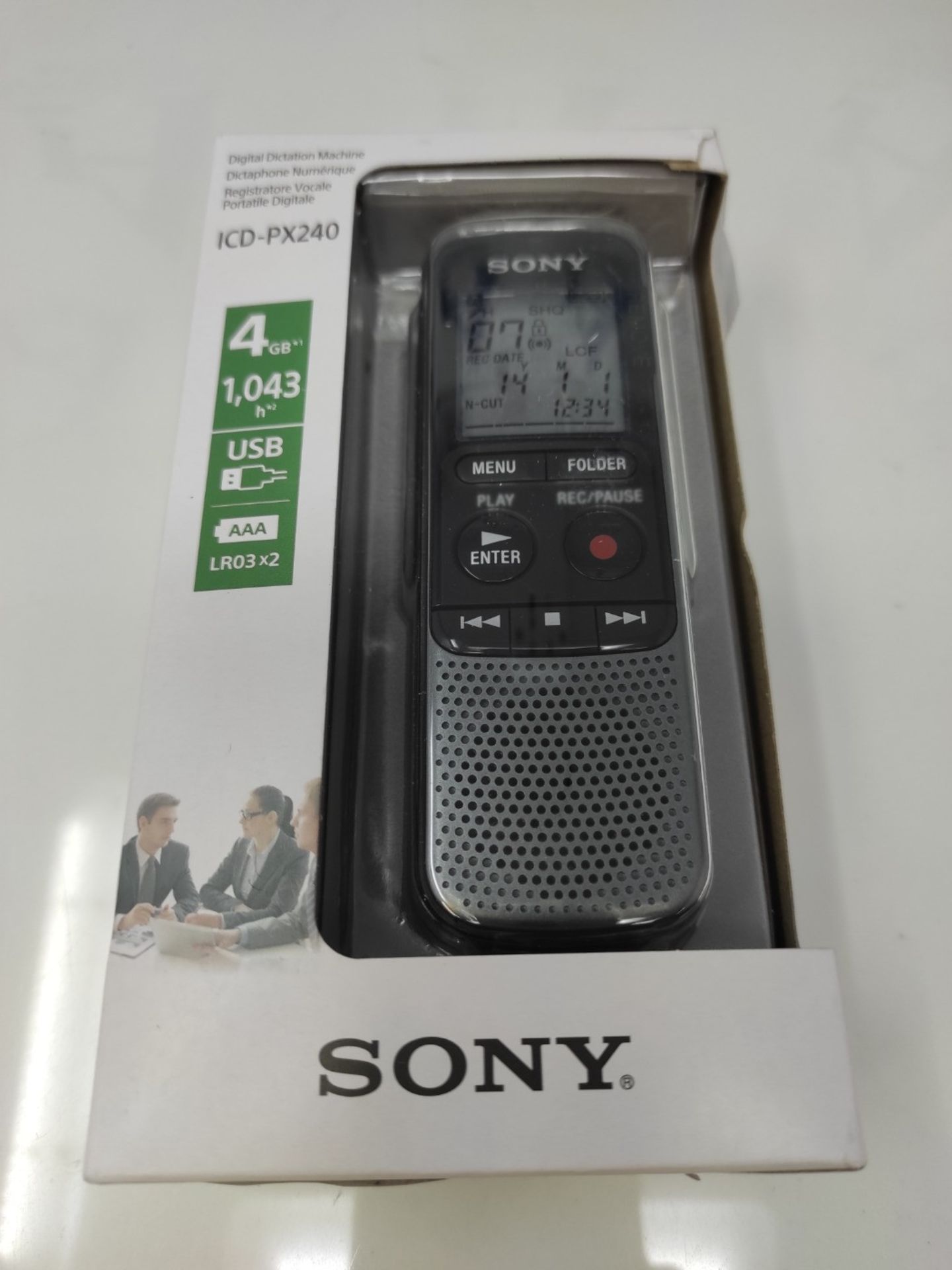[NEW] Sony ICD-PX240 Digital Mono Recorder, Built-in Speaker, Headphone and Microphone - Image 2 of 2