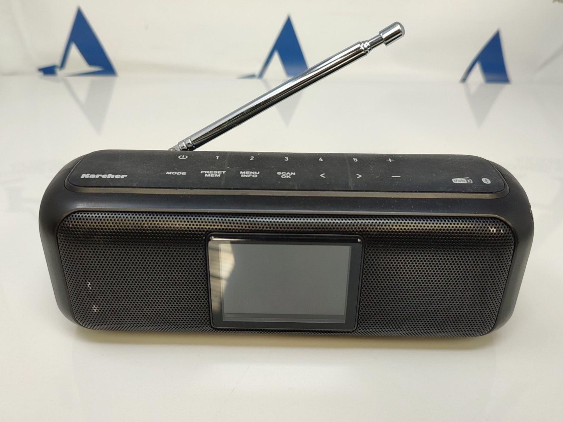 RRP £59.00 Karcher DAB Go portable Bluetooth speaker & digital radio DAB+ / FM radio with 2.4" co - Bild 2 aus 3