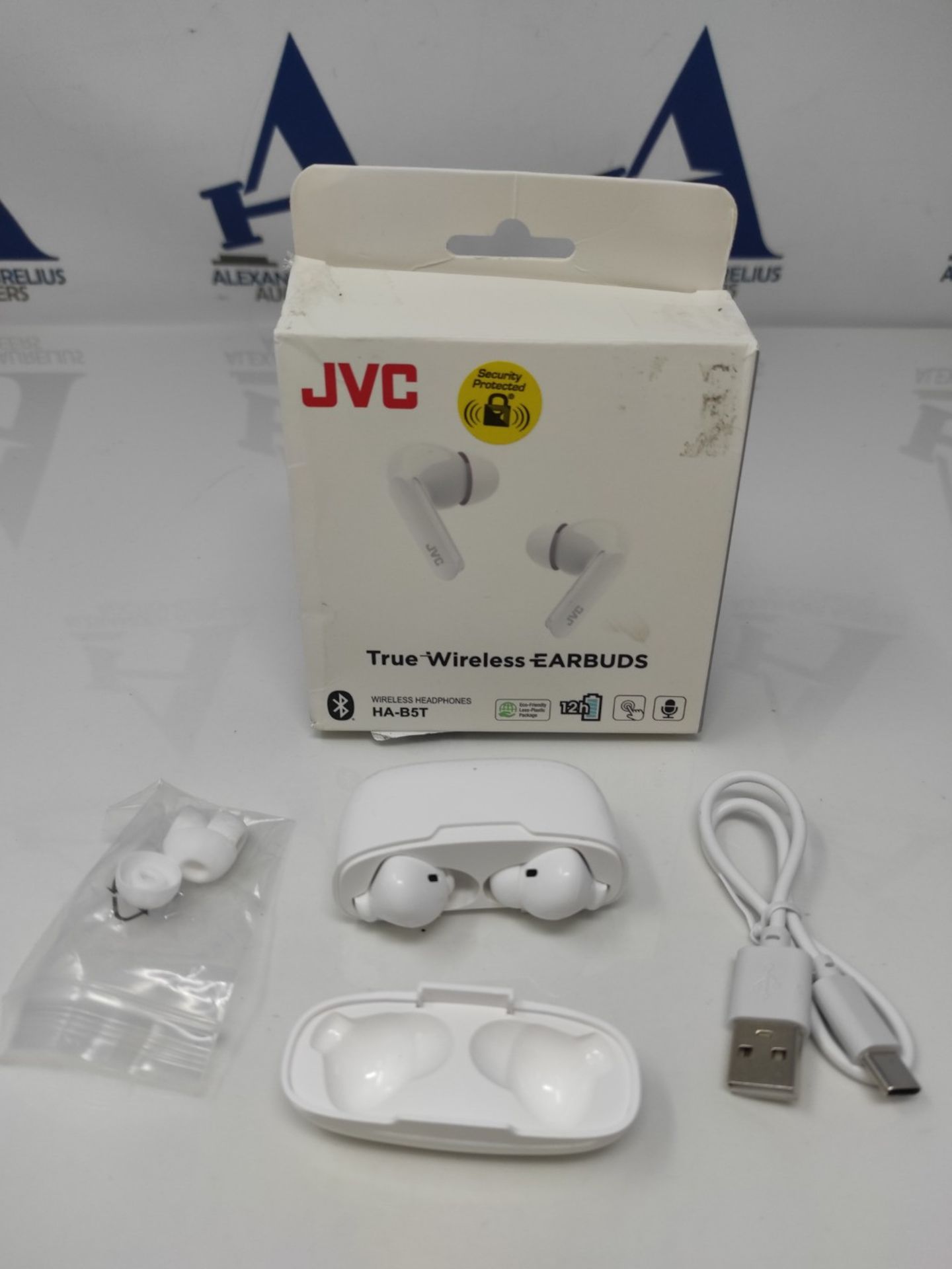 JVC HA-B5T True Wireless Bluetooth Earphones, 12-hour battery life (white)