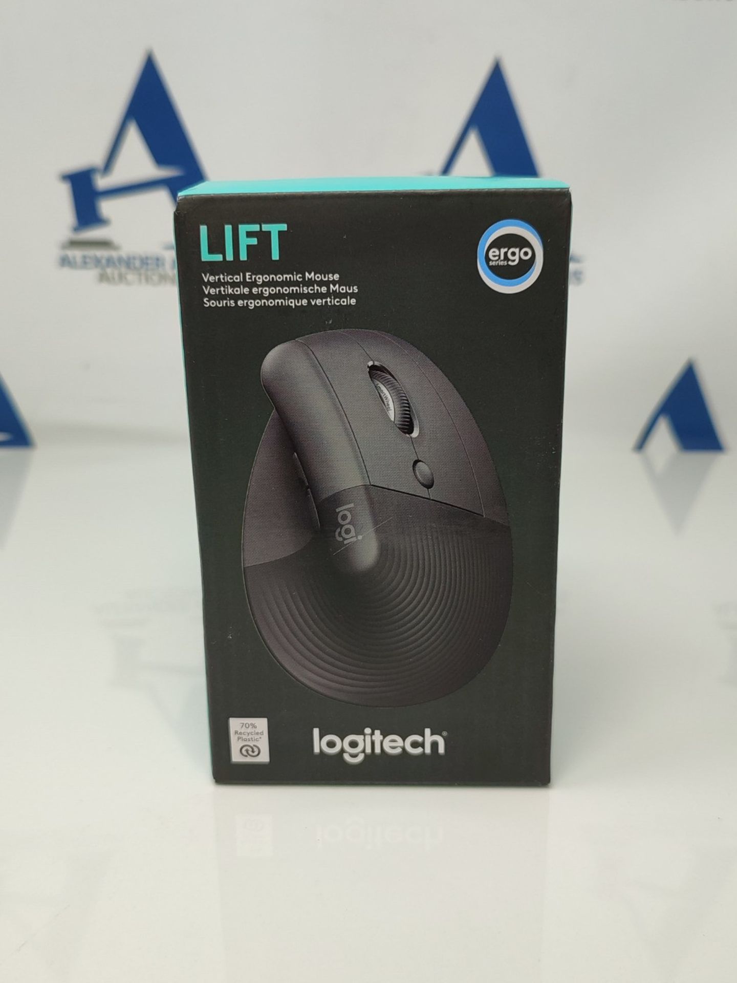 RRP £57.00 Logitech Lift Vertical Ergonomic Mouse, Wireless, Bluetooth or Logi Bolt USB Receiver, - Image 2 of 3