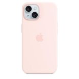 RRP £53.00 Silicone case with MagSafe for iPhone 15 - light pink