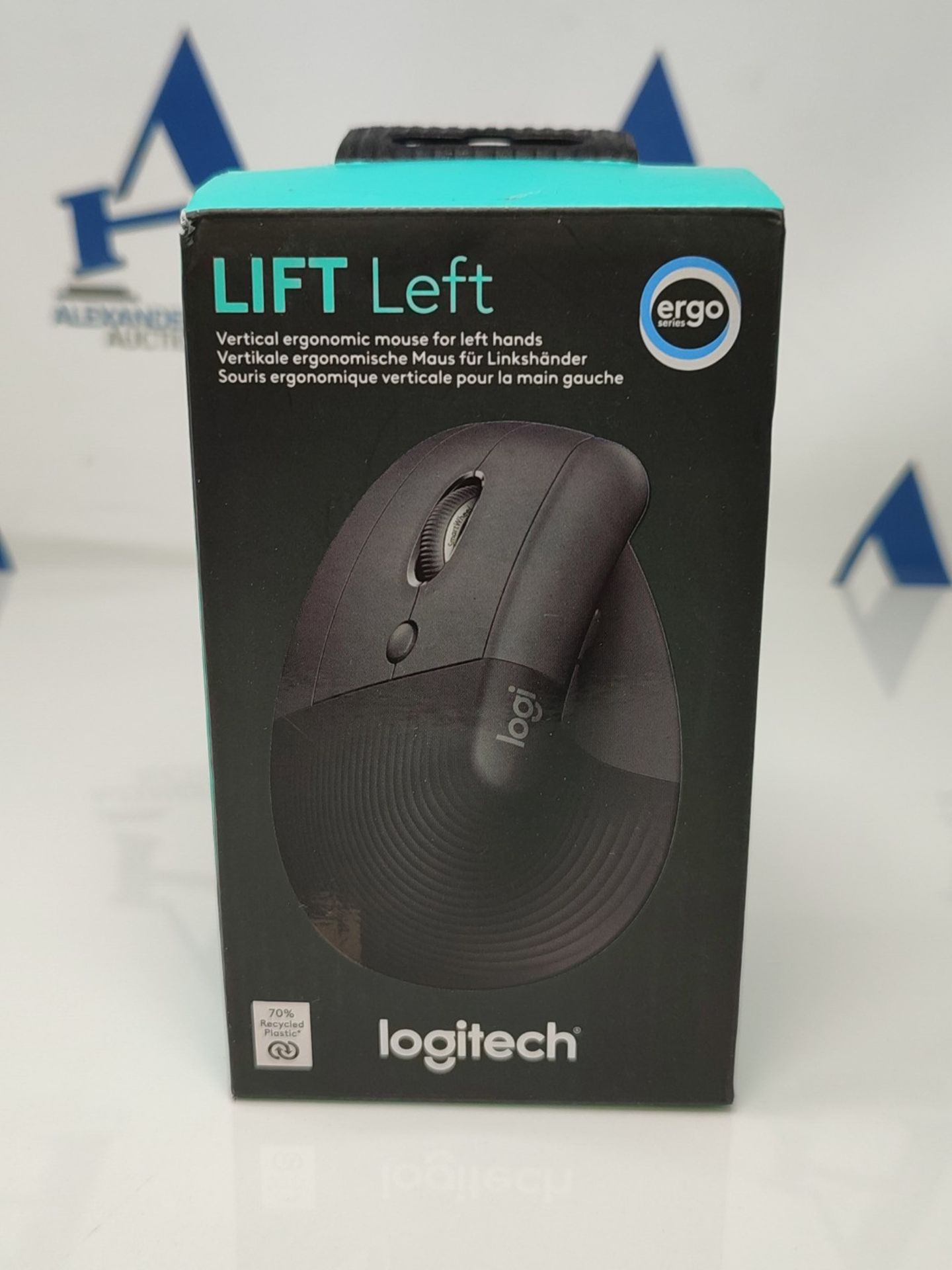 RRP £69.00 Logitech Wireless Ergonomic Mouse - Left Handed, Bluetooth, Gray, Left Handed - Image 2 of 3