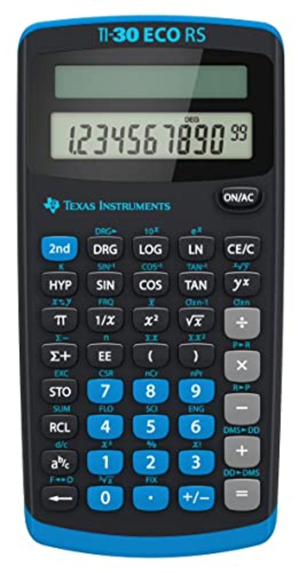 Texas Instruments TI-30 ECO RS School Calculator, Technical-Scientific (Single-line 10