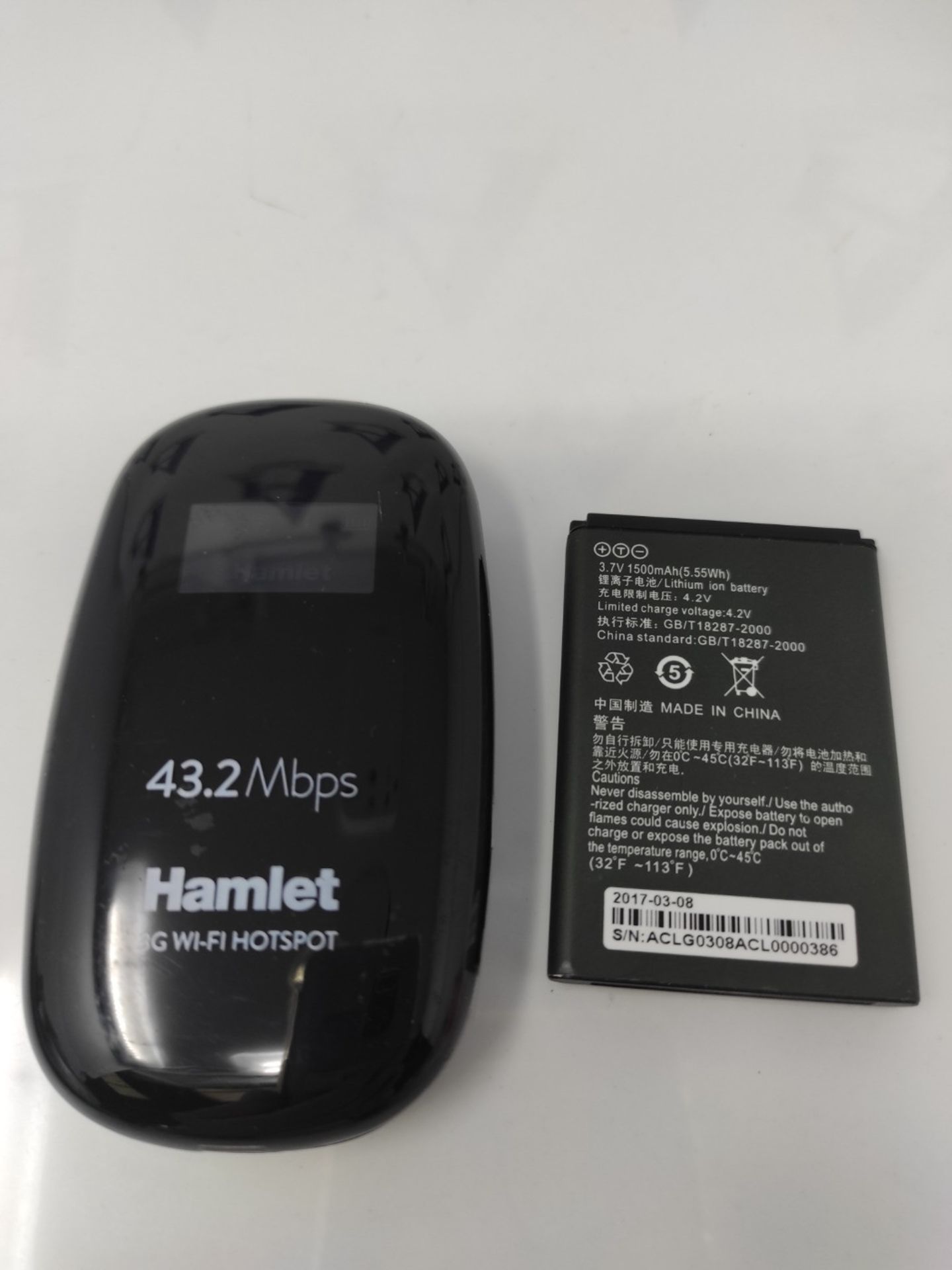 Hamlet HHTSPT3GM42 Router HotSpot 3G GSM 43.2 Mbps with SIM card slot, OLED display, a - Bild 2 aus 2