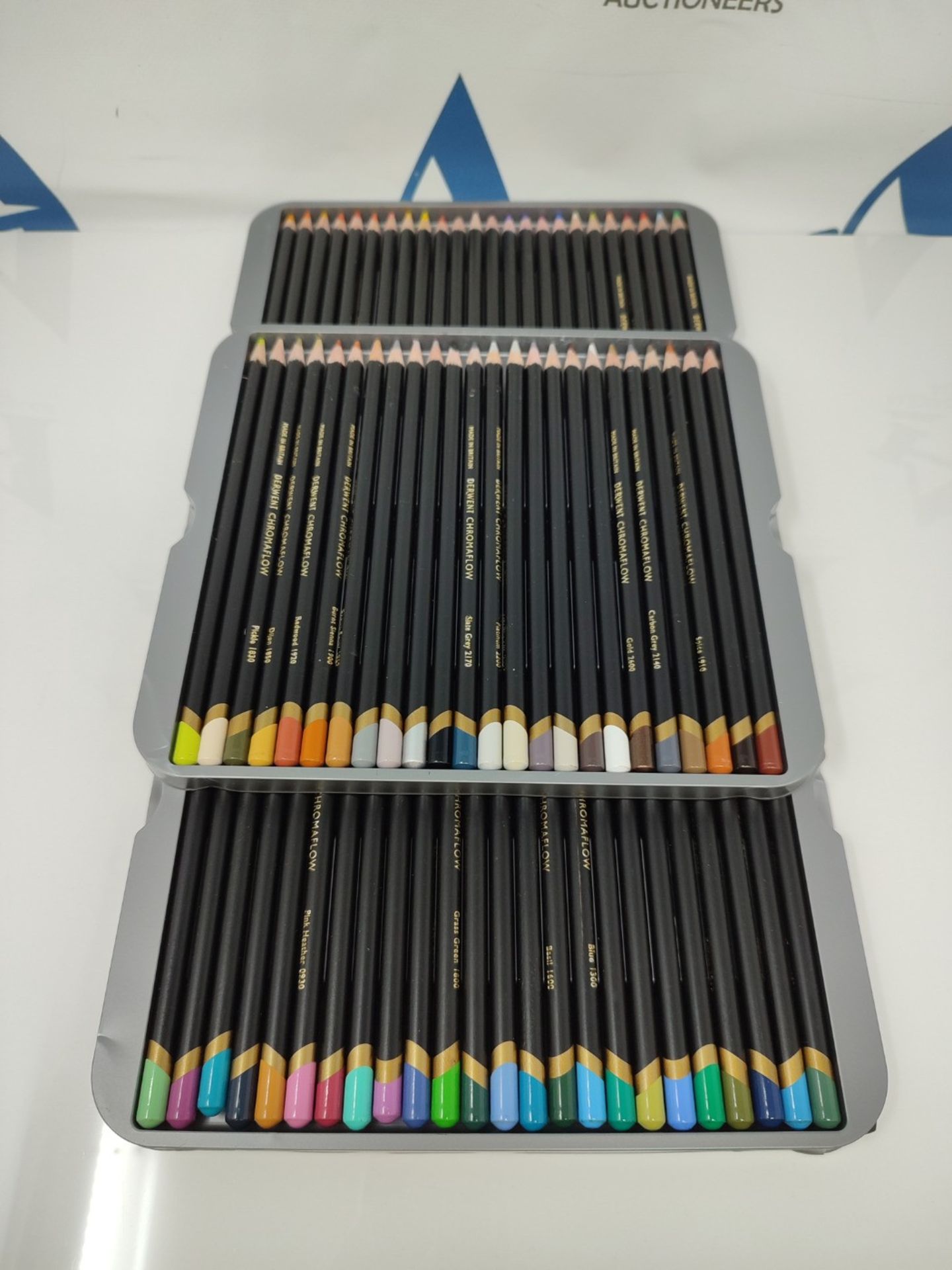 RRP £104.00 Derwent Chromaflow Pencils, Set of 72 in Tin, 3.5mm Round, Premium Core Strength, Blen - Image 3 of 3